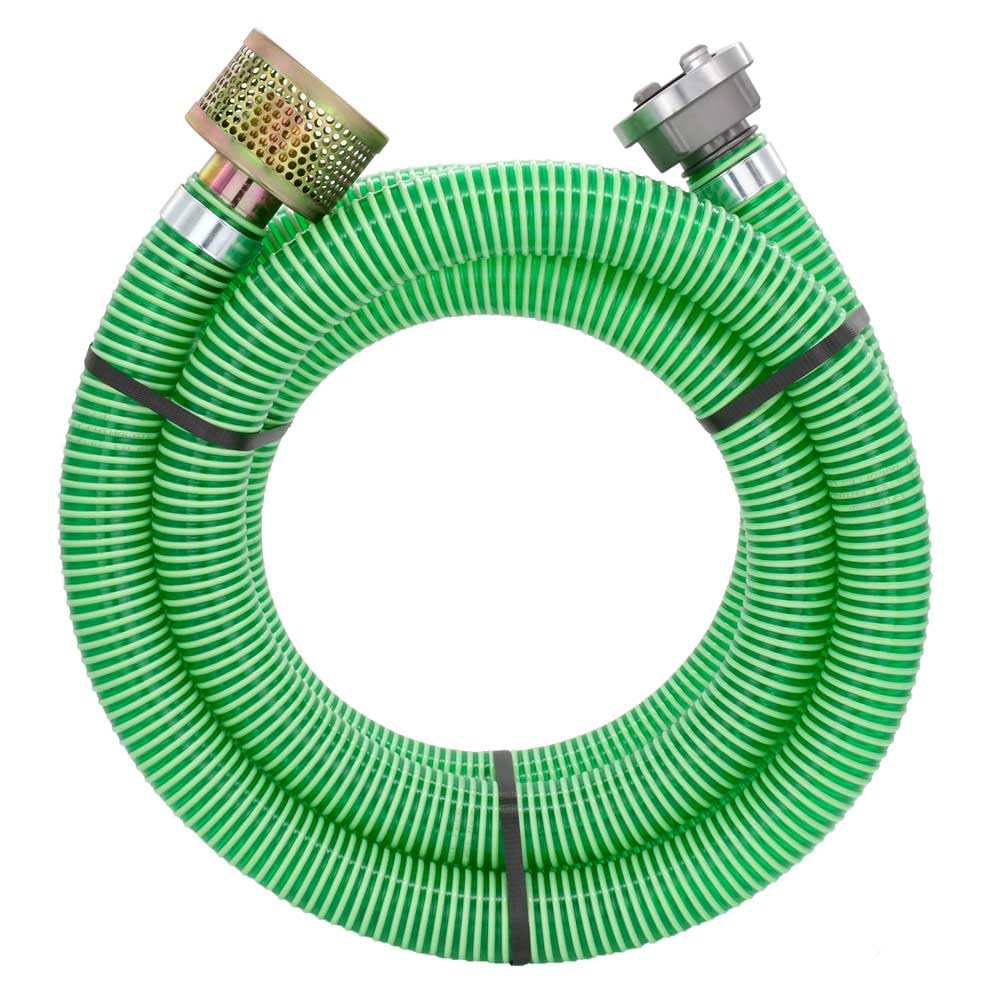 FLEXTUBE GR STORZ B + SAUGKORB - Ansaugschlauch 76mm (3 Zoll) + Storz B Kupplung + Saugkorb, Länge 2m, Saugschlauch, Pumpenschlauch, Wasserschlauch, Schmutzwasserschlauch