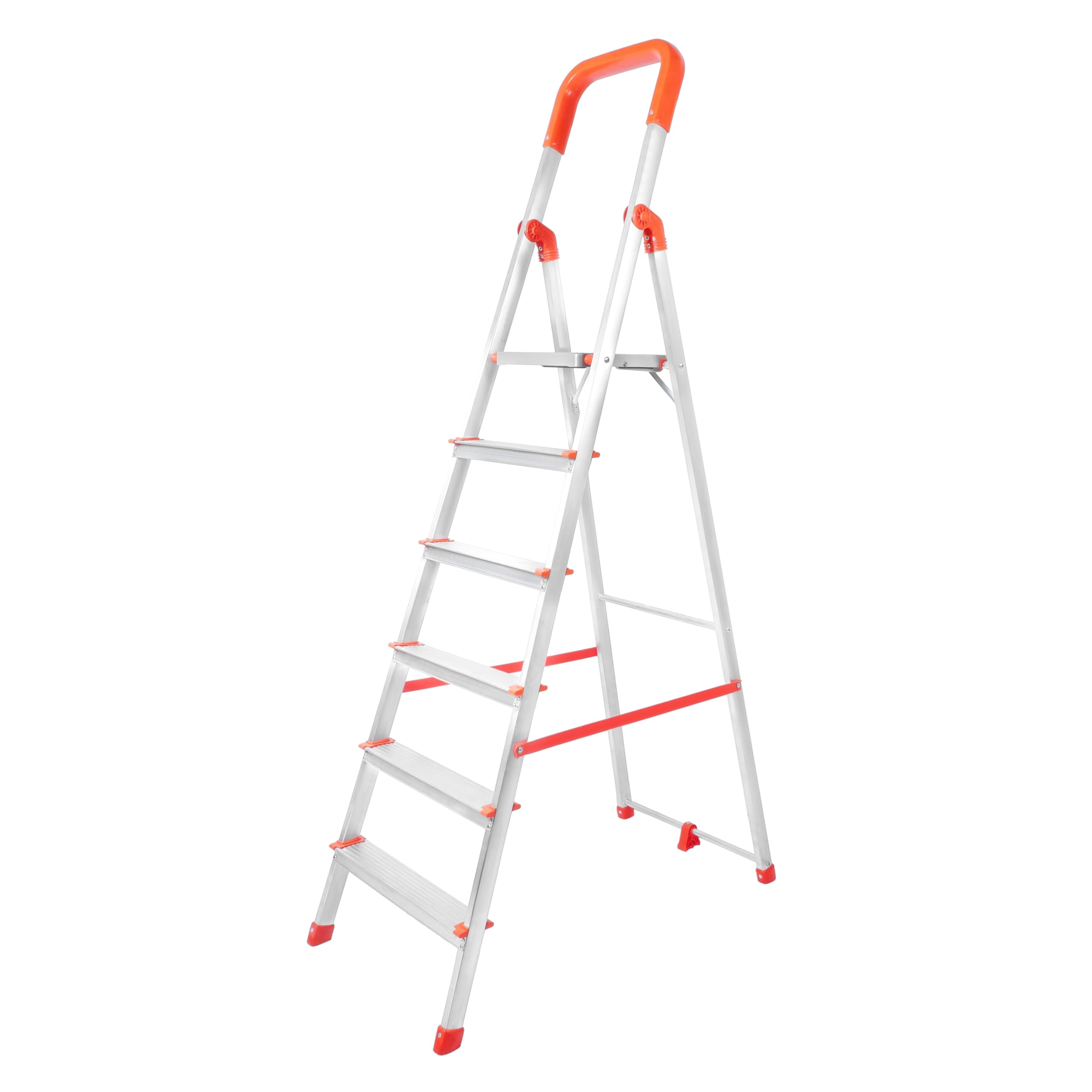 Mizu Exel 6 Steps Foldable Steel Ladder with Aluminium Steps for