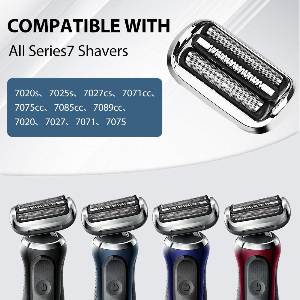 73S Testina di Ricambio per Braun Serie 7, 73S Testine di Rasatura di Ricambio Compatibili con Bra-un Series 7 7020s 7025s 7085cc 7027cs 7071cc ​​​​7075cc