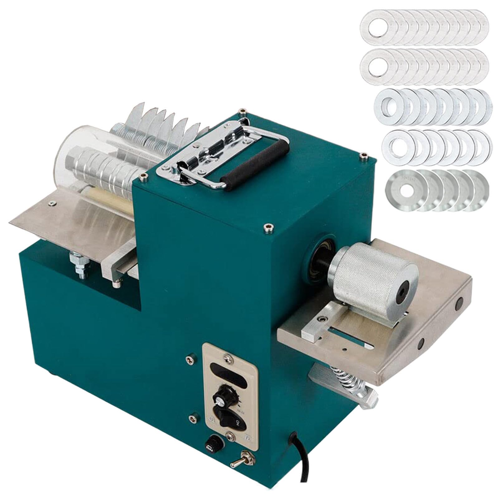 Equipo corte tiras cuero,herramienta eléctrica para cortar cuero,ancho corte:2-86mm,función plegado bordes,velocidad ajustable,con junta 1/2/5/10mm,máquina cortadora tiras para cuero/láminas