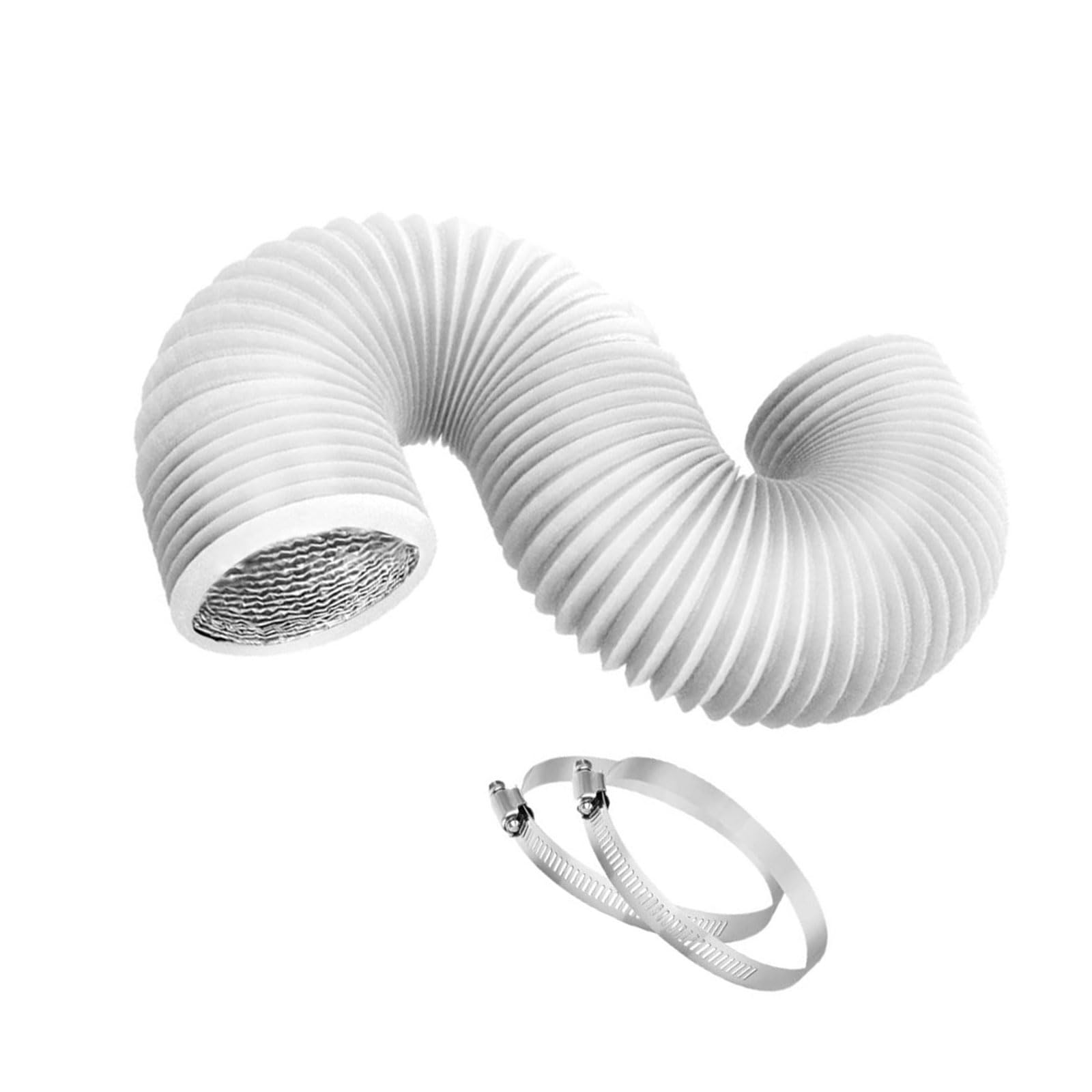 Limtula Aluminum Ducting Heavy Duty Dryer Vent Hoses for Heating Cooling Ventilation and Exhaust with 2 Duct Clamps Ventilation Aluminum Ducting