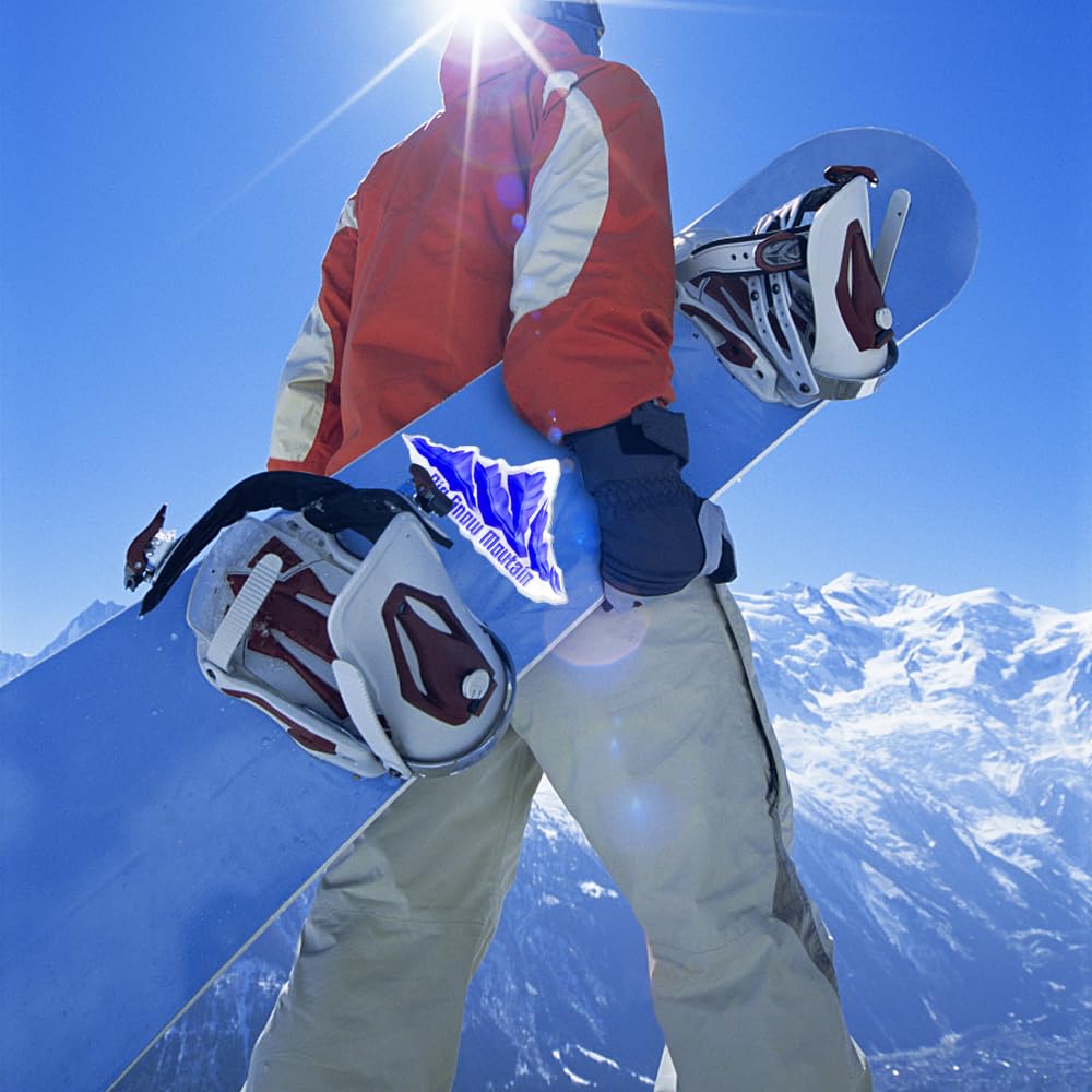 3D Snowboard Stomp Pad Montagne Enneigée Transparent Pad Snowboard pour Accessoires de Ski de Neige d'hiver, Snowboards-Bleu