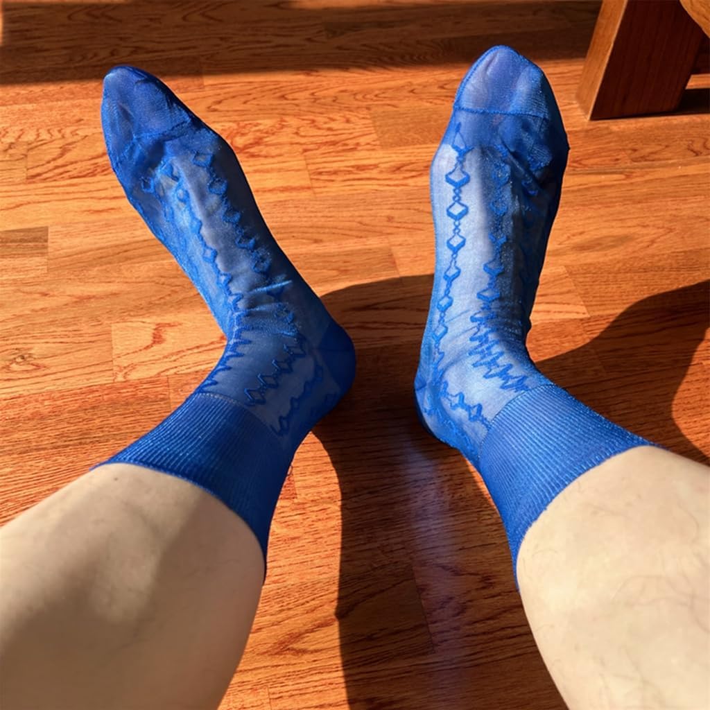 Men Dress Socks Casual Business Socks Soft Nylon Work Trouser Socks Middle Tube Socks Breathable Ankle Socks Crews