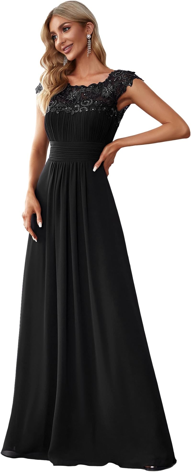 Ever Pretty Women's Ruched-Bust Evening Gown
