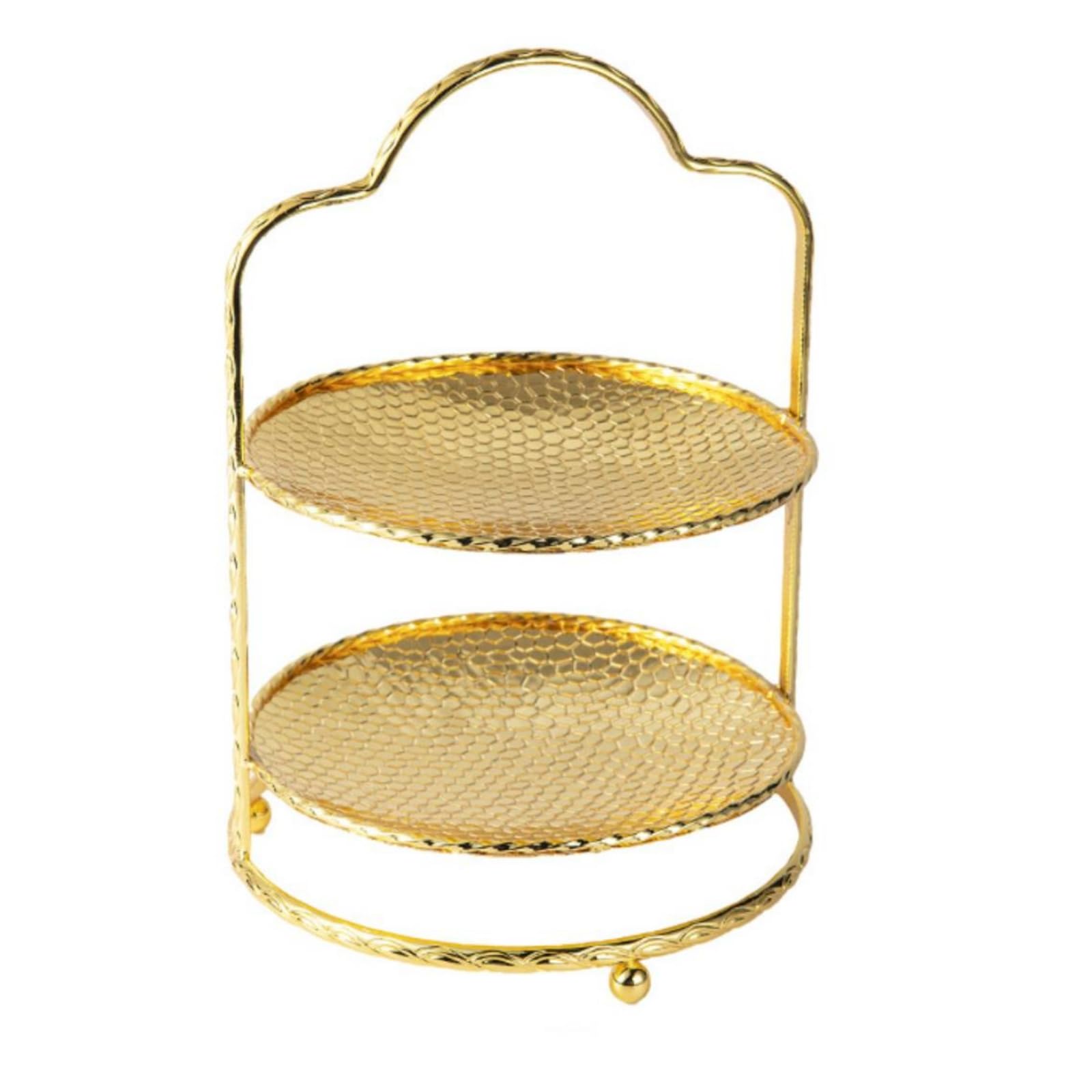 Présentoir à ssert Ajouré Support à Gâteau Décoratif Support à Gâteaux avec Pied pour Buffet , Grand, Deux Niveaux , style to 10