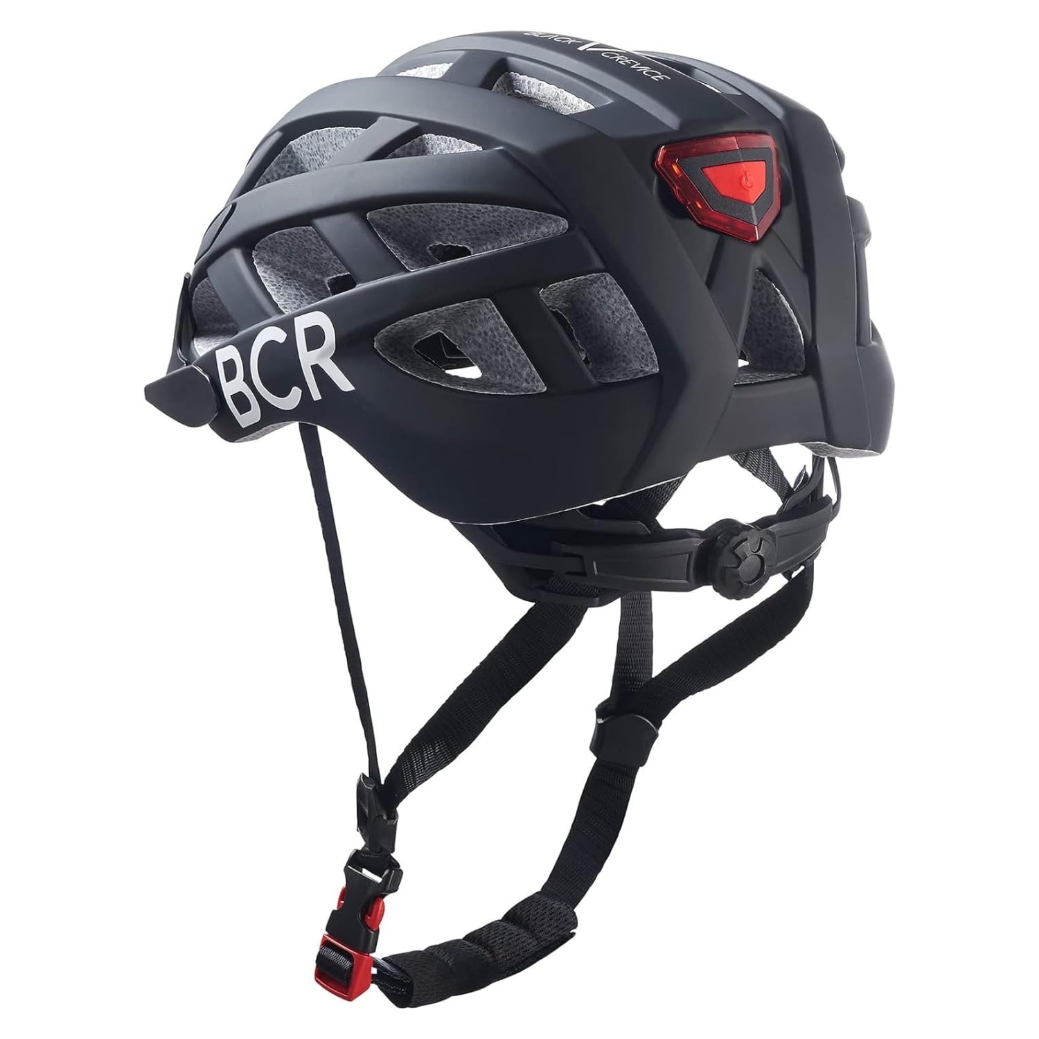 BLACK CREVICE Casco da bicicletta per adulti con luce LED dietro removibile I Casco per bici in diversi colori I Casco per uomo & donna I Casco da bici traspirante