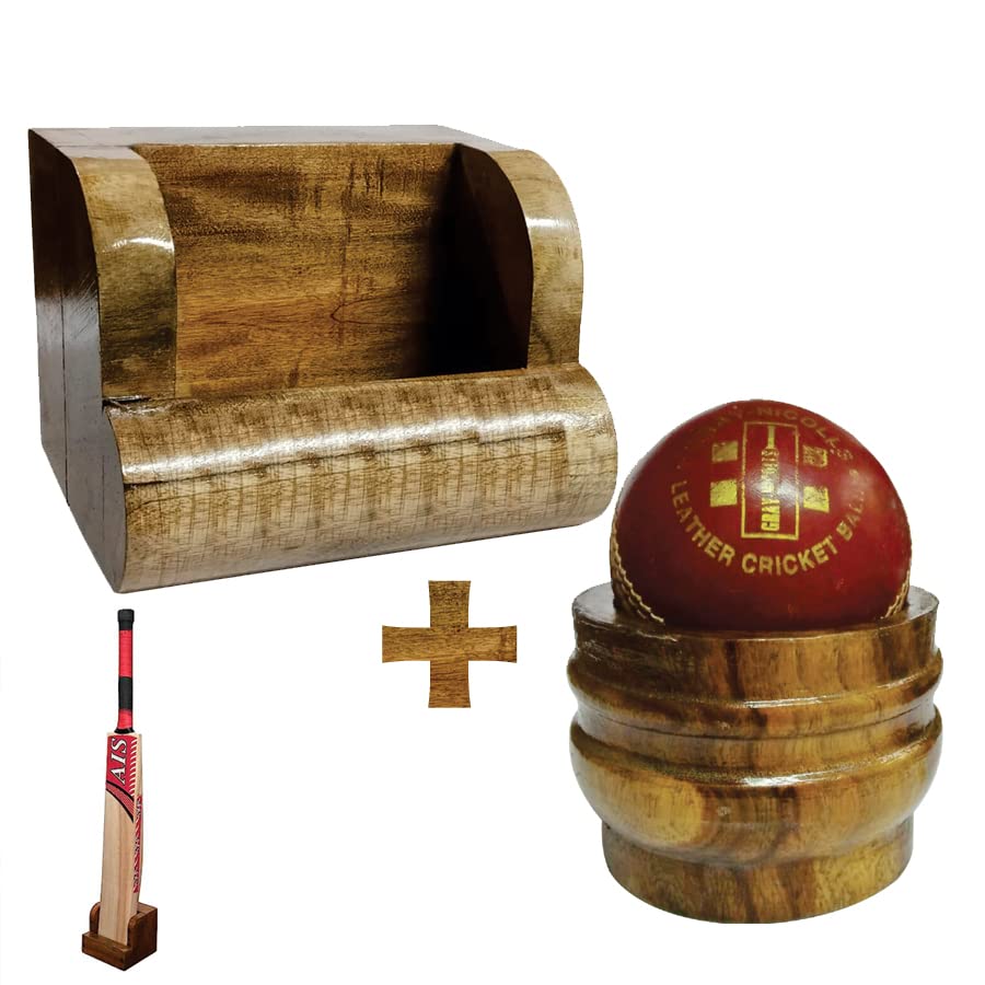 Cricket bat Stand with Cricket Ball Stand Natural Wood (Combo Pack) (B0BWDN5Z1D) Amazon Price History, Amazon Price Tracker
