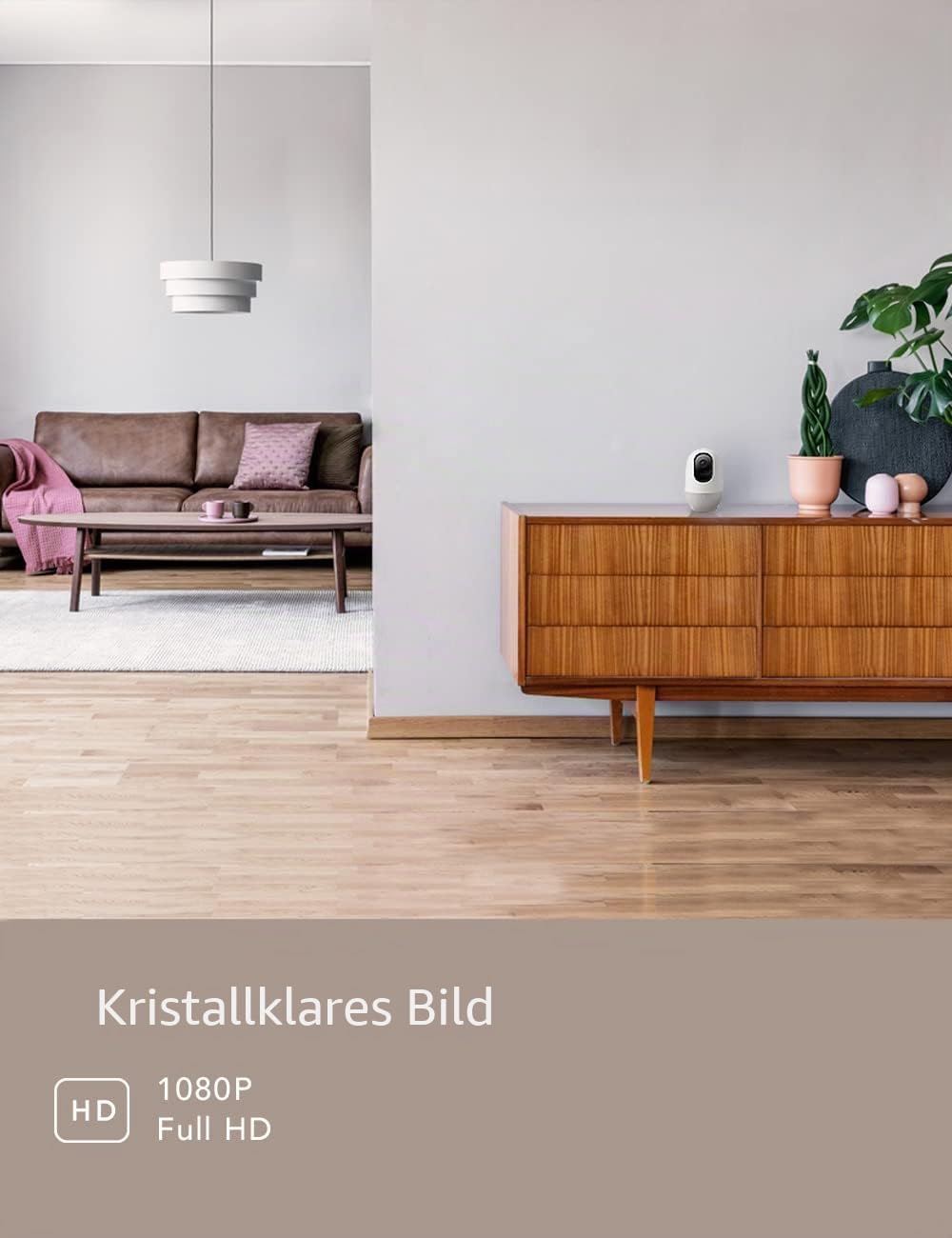 [Exklusiv bei Amazon] Nooie Babyphone mit Micro-SD-Karte, WLAN-Haustierkamera für den Innenbereich, kabellose 360-Grad-IP-Kamera, 1080P, Bewegungsverfolgung, Super-IR-Nachtsicht, mit Alexa