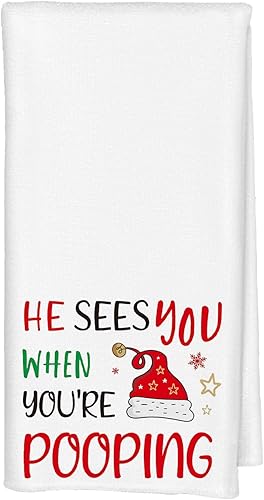 Miniatura 13 de Paños de Cocina Florales Bohemios de Reno Navideño, Toallas de Mano Decorativas Navideñas Florales Retro Groovy de los 70s Rosa y Verde para Reno