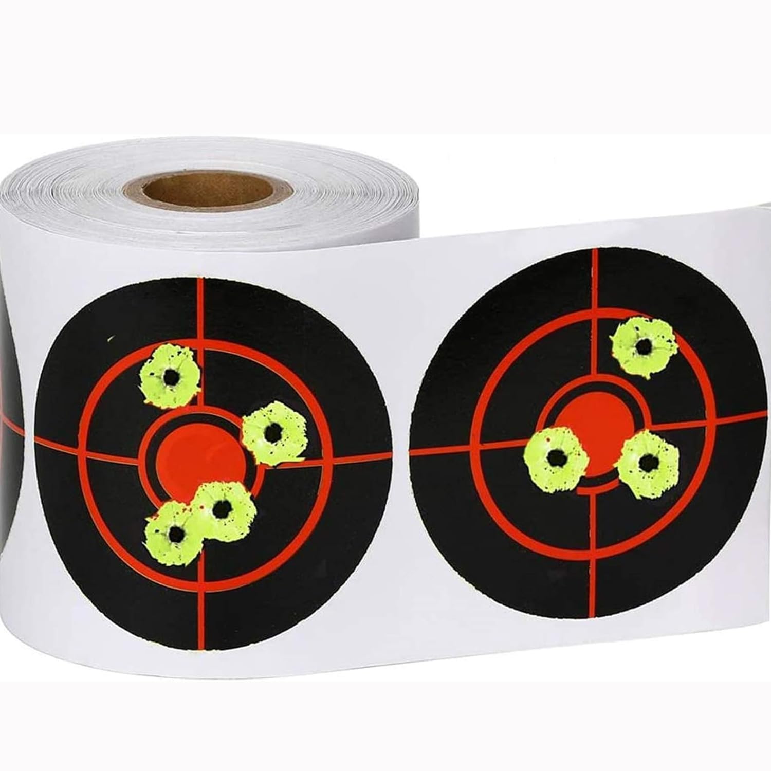 Bersagli splatter autoadesivi fluorescenti gialli 7,6 cm per tiro con fucili e pistole Airsoft BB