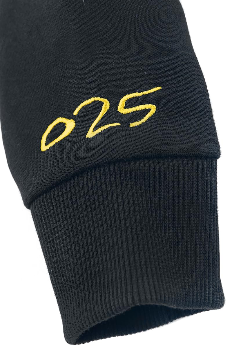 Pokémon Pikachu Rocks Kapuzenpullover für Jungen & Mädchen - Sweatshirt mit Rundhals & Rippbündchen - Bequem Geschnittener Unisex Pullover in Schwarz/Gelb - 70% Baumwolle