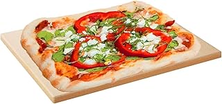 Kamień do pizzy gazowej i grilla, kamień do pizzy z kordierytu, kamień do pizzy, kamień do piekarnika, nadaje się do pieczenia chleba, ciasteczek, bardzo odporny na wysokie temperatury, prostokątny (15 x 12 x 0,6 IN)