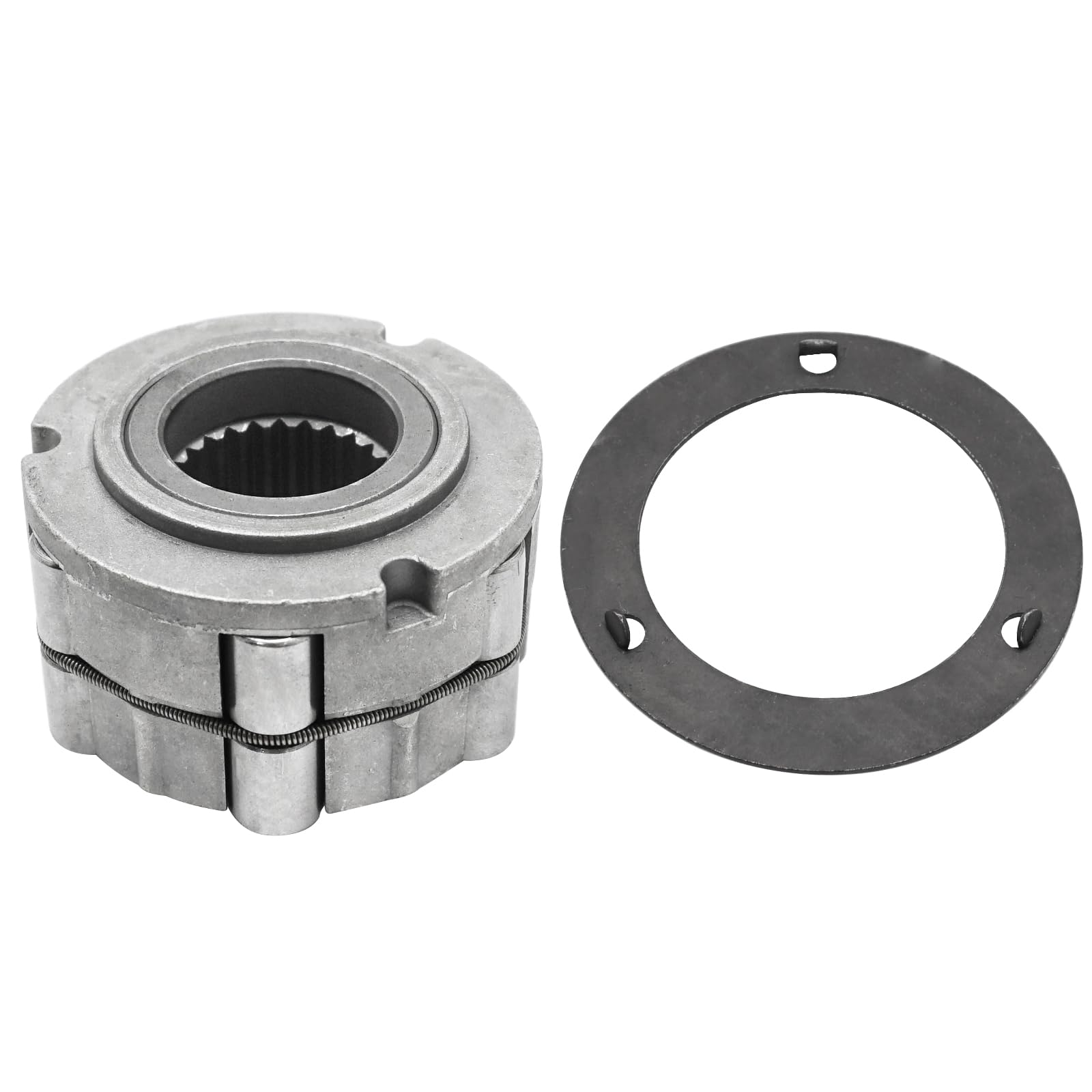 Front Wheel Hub, Bearing & Seals Kit For Polaris Scrambler 400/500 4x4 ATV - 2-Piece Set With Clutch