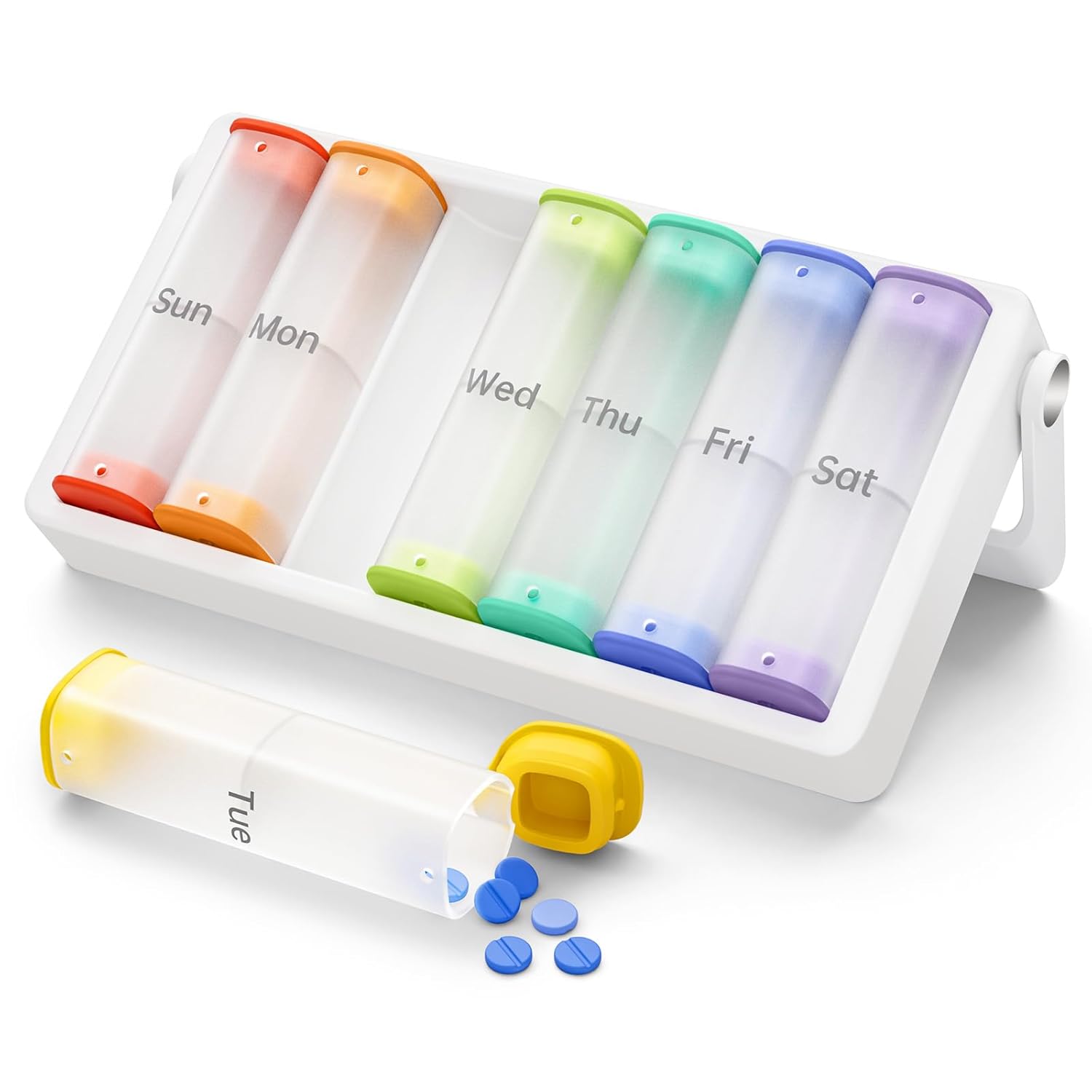 Weekly Pill Organizer 2 Times a Day KOVIUU Large Travel Pill Box 7 Day Am Pm Twice Daily