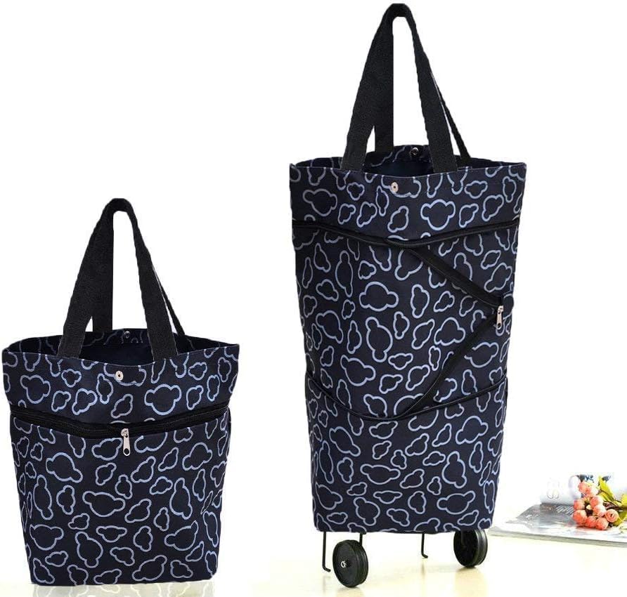Shopping Cart, Foldable Trolley Bag, Foldable Shopping Bag On Wheels, Reusable Shopping Bag, Grocery Bag, Wheeled Trolley Case