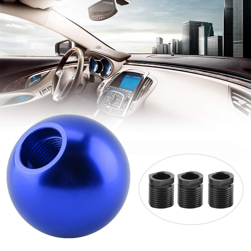 Pomo De Cambio De Marchas Para Coche - Bola Redonda, Metal, 3 Adaptadores Incluidos