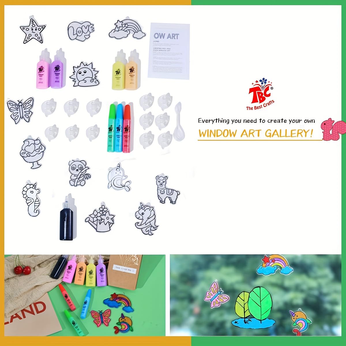 TBC Kit de bricolage pour décoration de fenêtre et perles