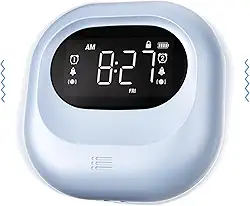 Despertador vibratório para pessoas com sono pesado, bateria recarregável, agitador, embaixo do travesseiro, sem fio, vibração ajustável, sem fio, alarmes duplos, relógio digital portátil de viagem