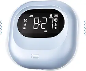 Despertador vibratório para pessoas com sono pesado, bateria recarregável, agitador, embaixo do travesseiro, sem fio, vibração ajustável, sem fio, alarmes duplos, relógio digital portátil de viagem