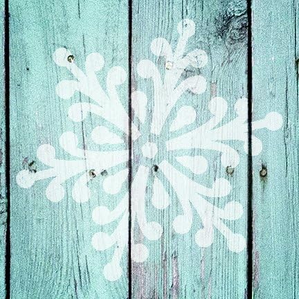 Miniatura 3 de StudioR12 - Plantilla de copo de nieve  Arte de invierno con joyas  Plantilla Mylar reutilizable  Pintura, tiza, medios mixtos  Uso para diario,