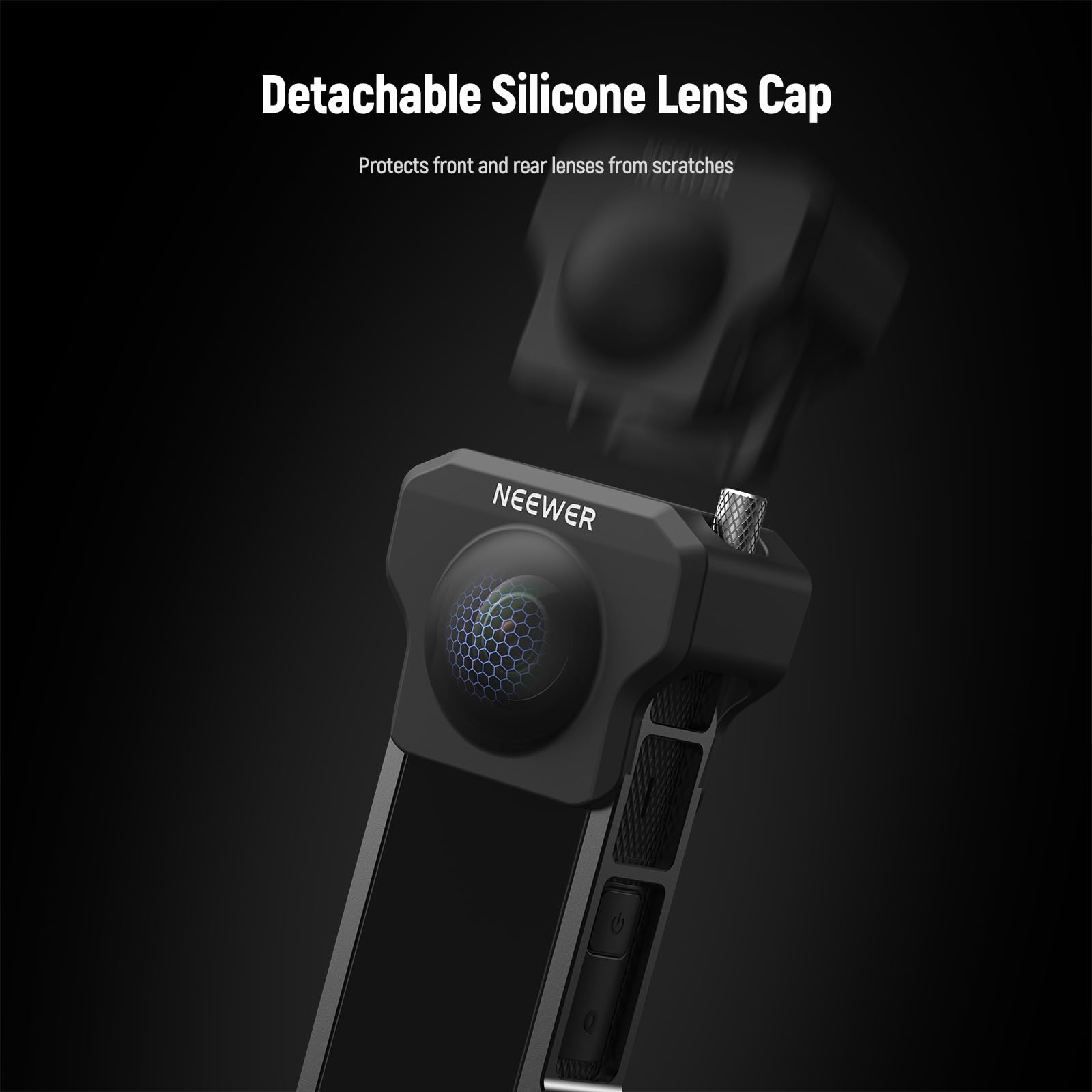 NEEWER Jaula Cámara para Insta360 X4, Funda Protectora Compatible con Insta360 X4, Vídeo Rig Aleación Aluminio Liberación Rápida, Adaptador Montaje, Roscas 1/4 y Tapa Objetivo, Action CAM Accesorios