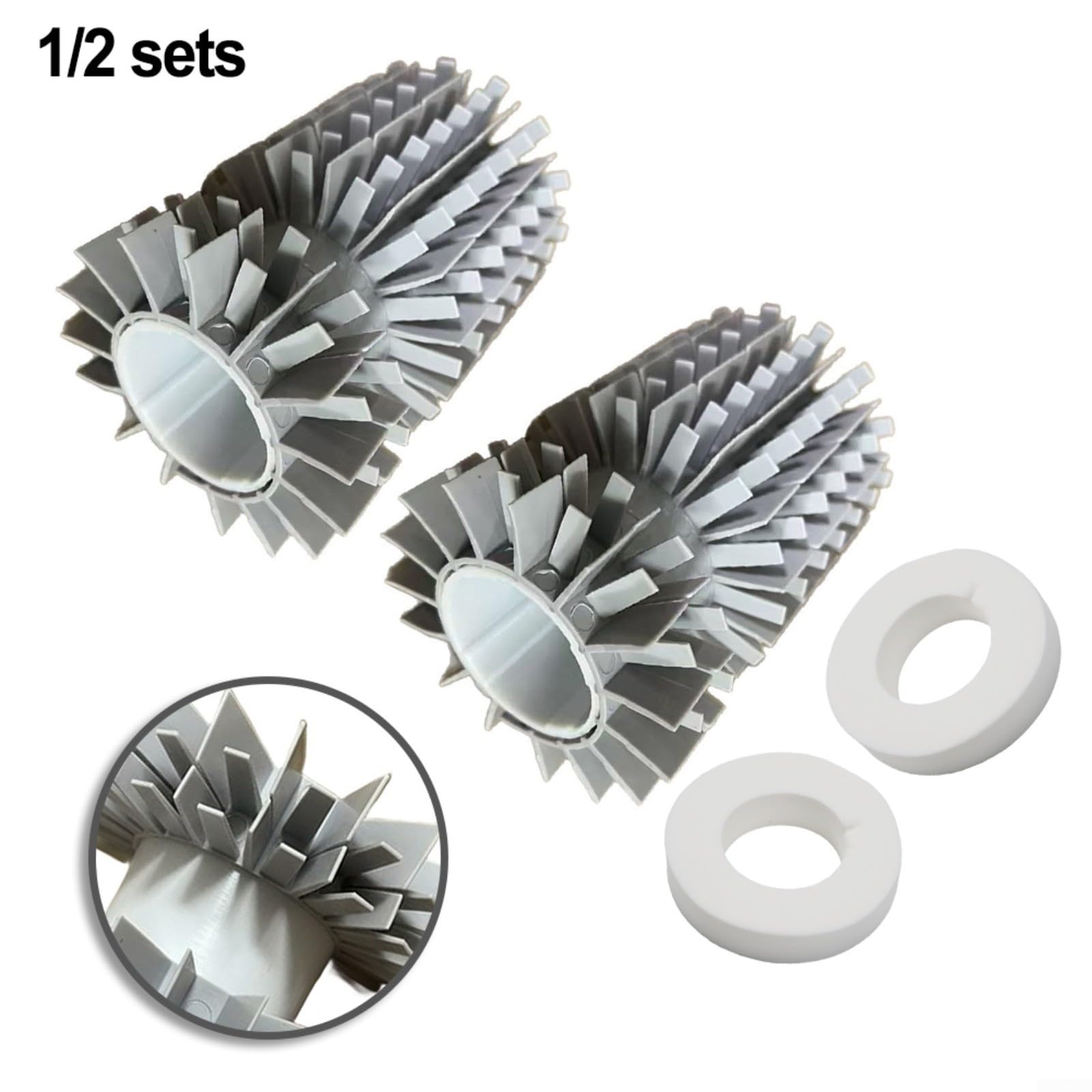 Spazzola per pulizia piscina 61020601 con anello 6101611-R4 compatibile con modelli M400 M500 (4 pezzi)