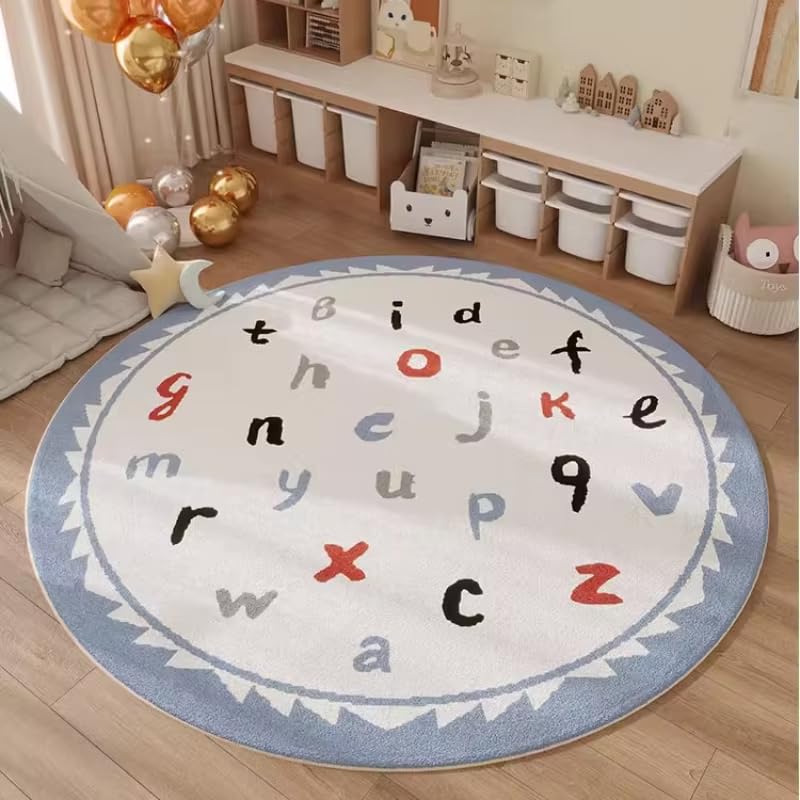 Tapis poils courts antidérapant de 130cm doux pour sol de chambre