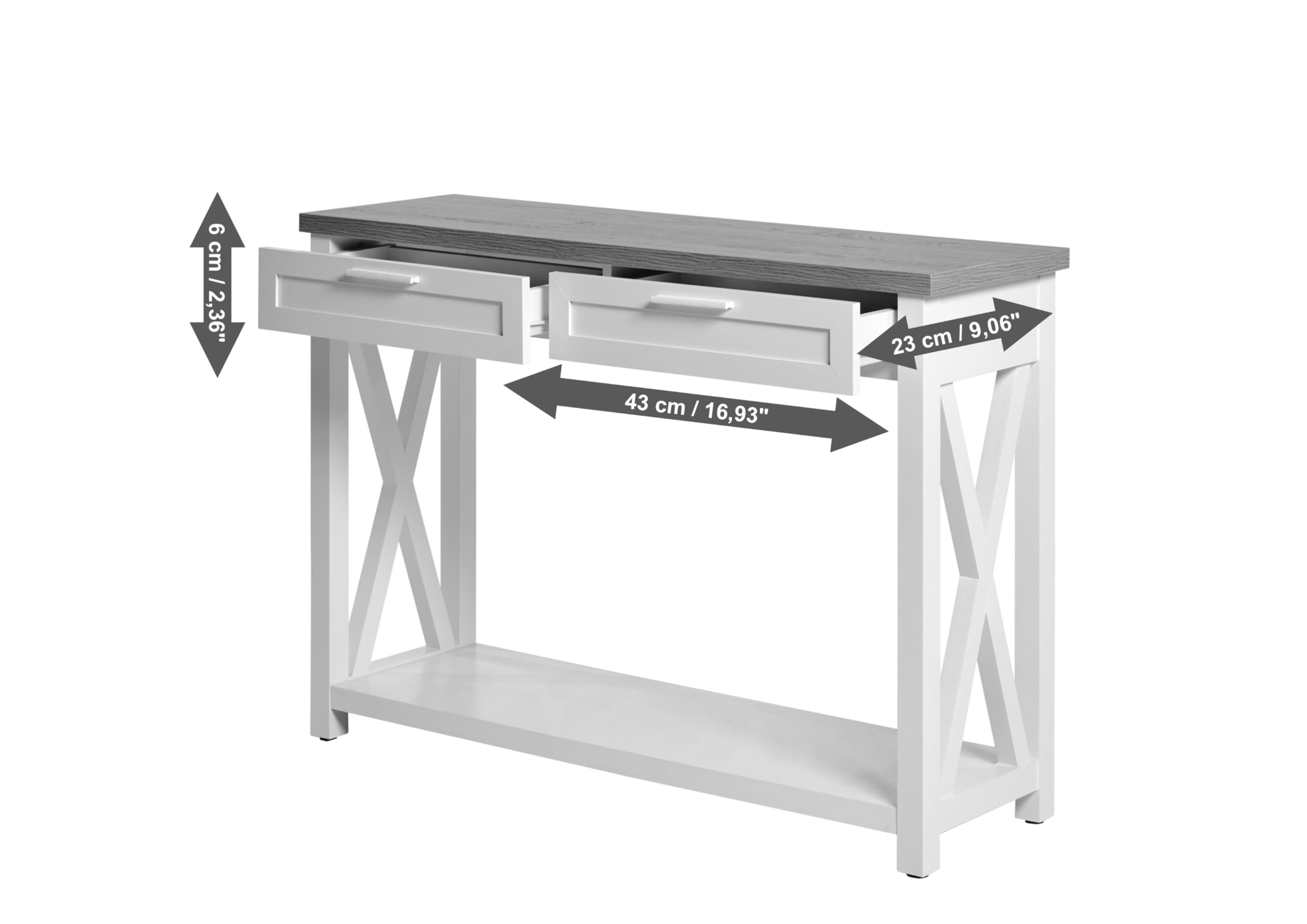 Jahnke Chalet Console SK - Console Engineered Wood, rovere Montana Nb, taglia unica
