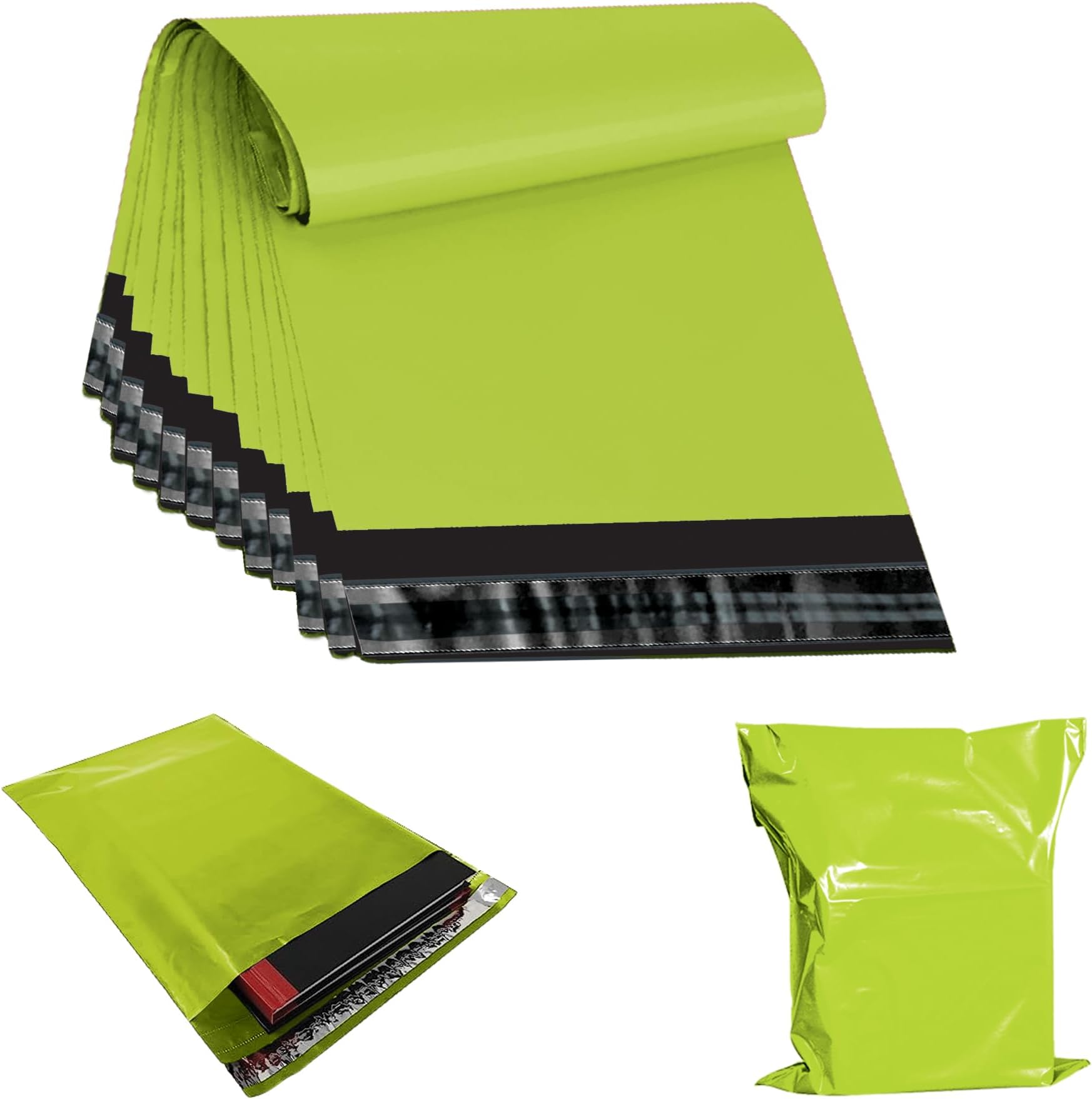 JeeJaan® 50 Pcs of Green Postage Bags 12 x 16 in Mailing Bag Large Poly
