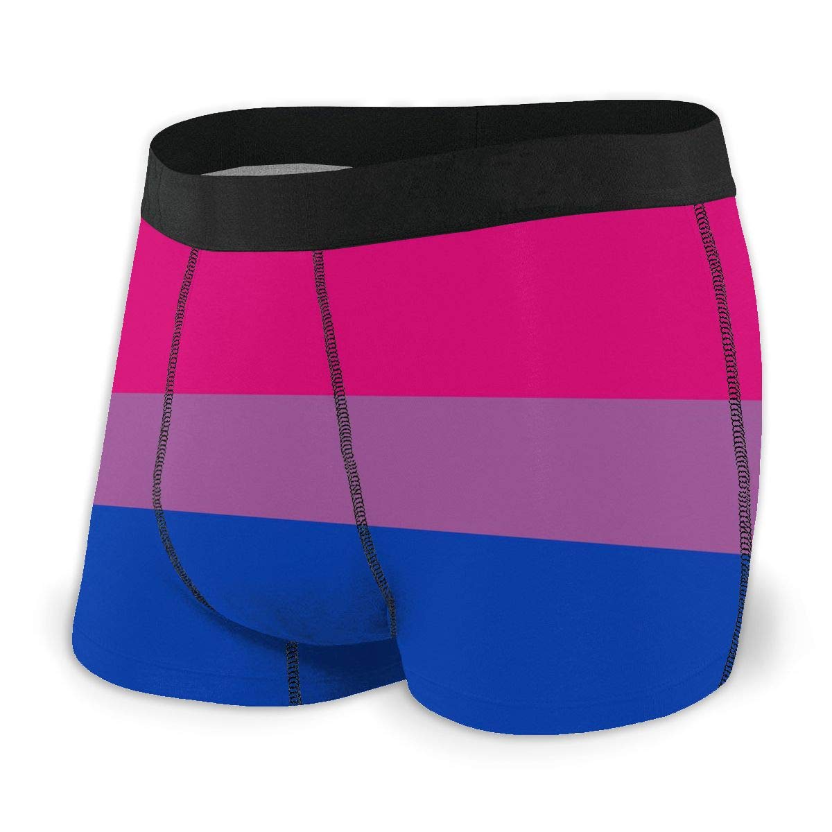 Men's Boxer Brief Bisexual Pride Flag Boxer Briefs Trunks Comfort Breathable Underwear Boxer Shorts with Pouch