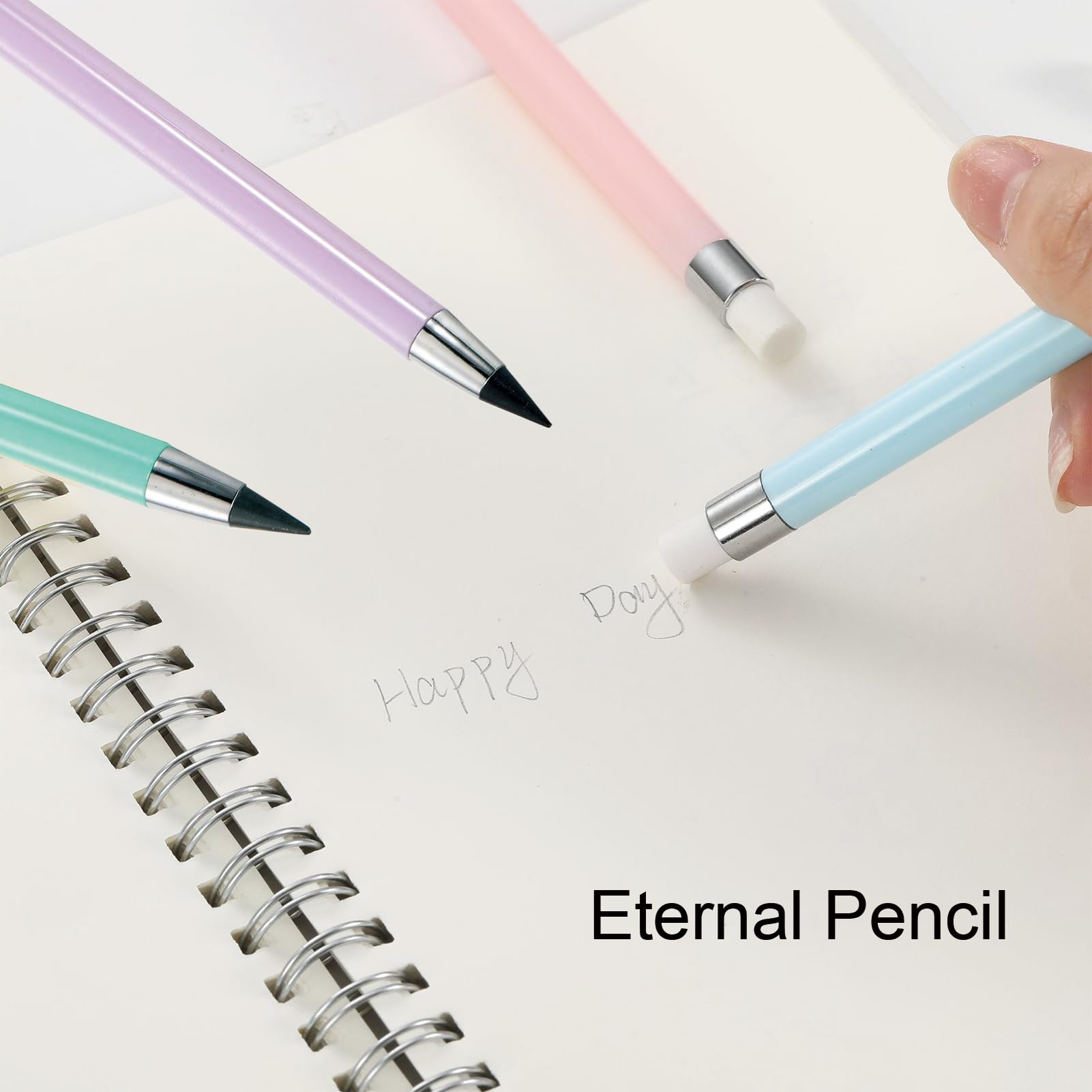 Lot de 6 articles de papeterie bleus mignons pour filles, garçons, enfants, femmes, fournitures de bureau pour la rentrée scolaire, fournitures de bureau avec stylos à encre gel, stylos à bille 6 en 1
