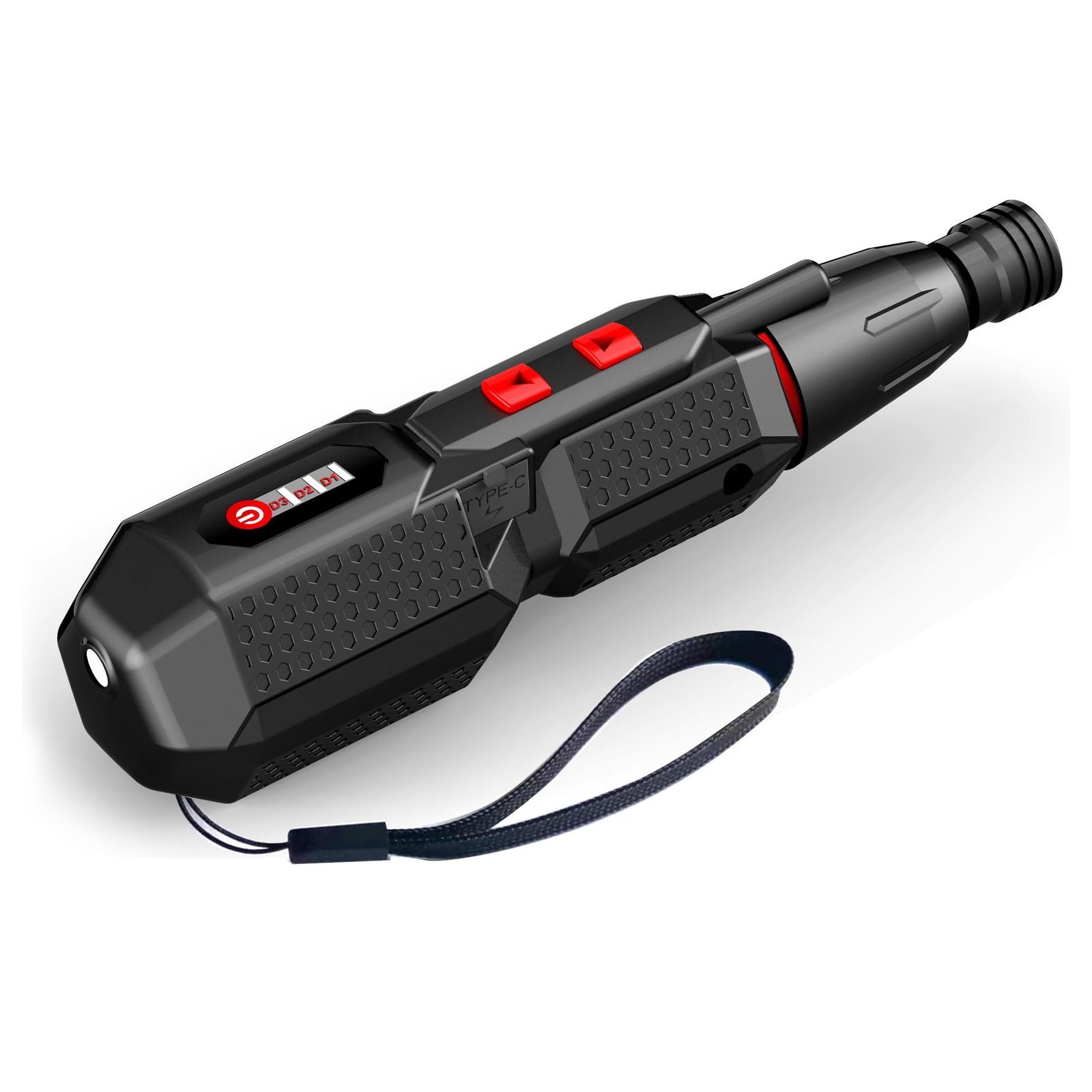 Hsioluted Dark/Light Electric Manual Double Mode Screwdriver 1600Mah Battery Type C Charging 10Nm Torques For Automotive Crafting Electric Screwdriver Cordless Rechargeable
