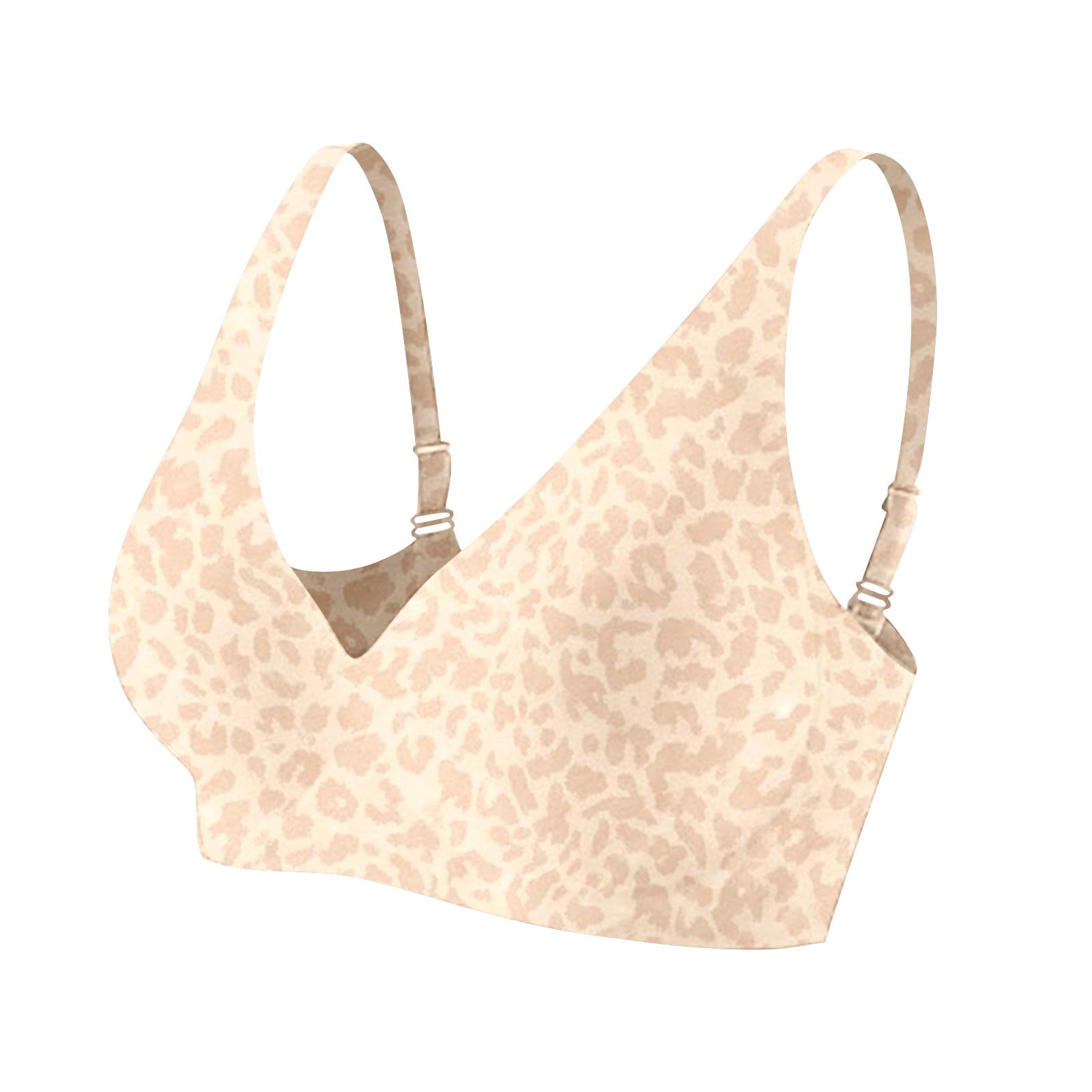 Jelly Soutien-Gorge Femme sans Armature Push-up Col en V Brassiere Soutien-Gorge en Gelée Classiques Invisible Confort Brassiere Anti Affaissement Sport sans Coutures vec Coussinets - 3