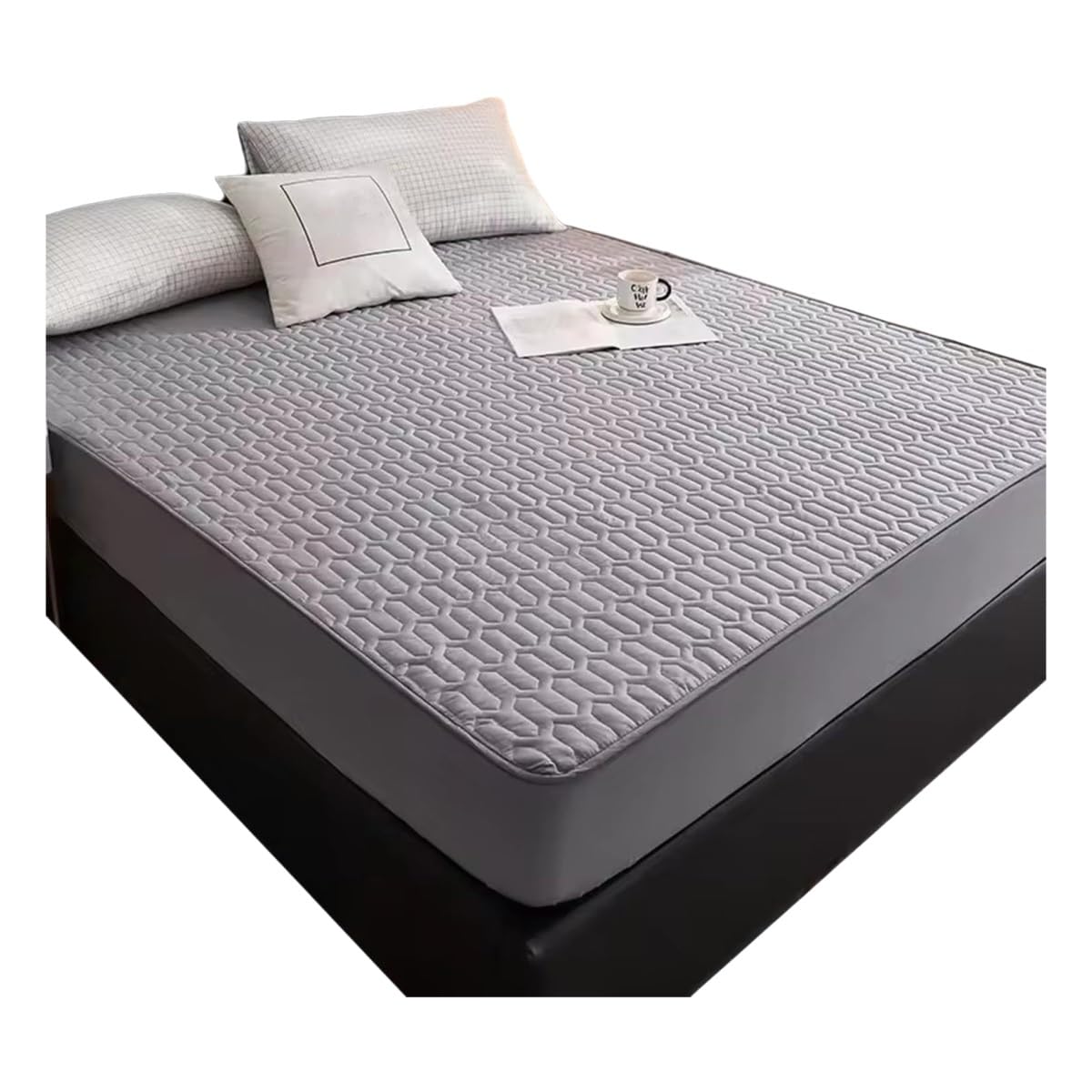 Coprimaterasso Trapuntato Impermeabile, con Angoli Elasticizzati a Tasca Profonda, Tessuto Delicato sulla Pelle per Un Sonno Confortevole (180 * 220 cm)