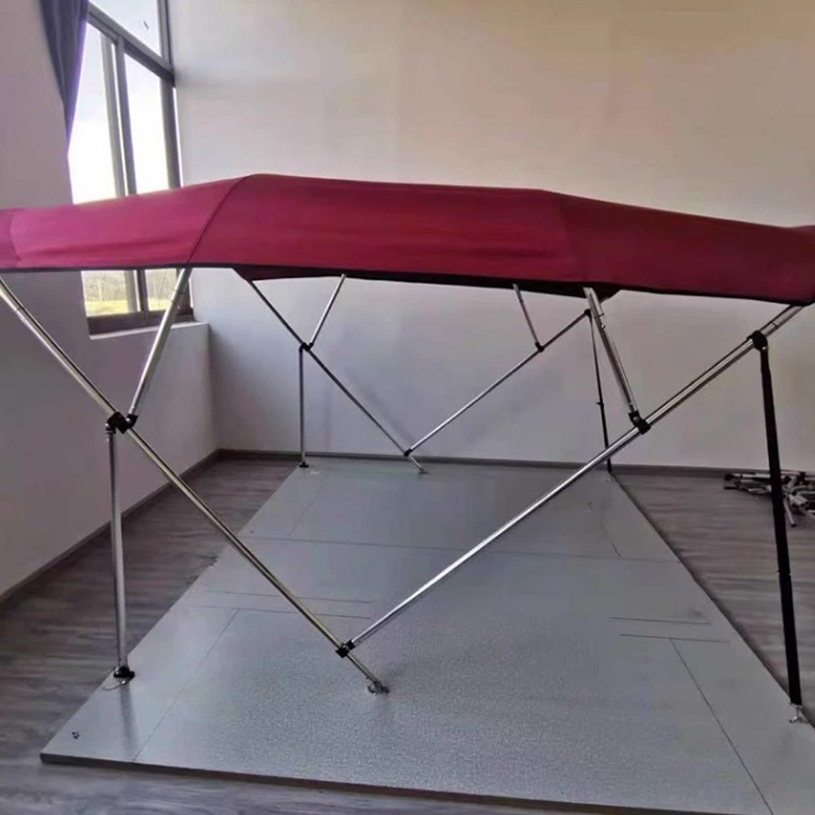 Bimini górna część do łodzi, wytrzymała, łatwa instalacja z przednimi paskami, wodoodporna i odporna na promieniowanie UV, w zestawie bezpłatna torba do przechowywania