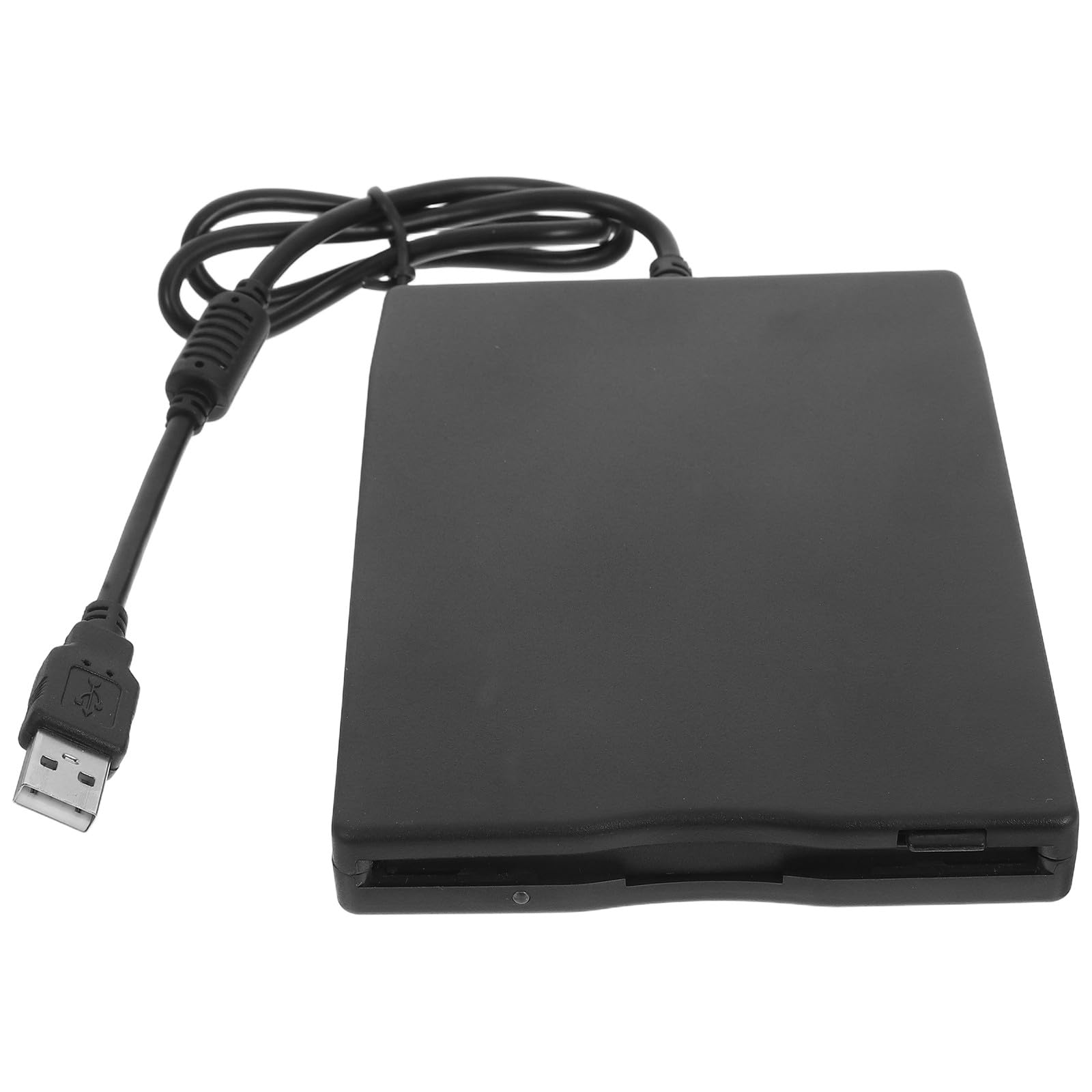 Lecteur de Disquettes Externe USB Portable en Abs Noir, Plug and Play, Compatible Ordinateur Portable et Bureau, Lecteur de Disquette 3,5 Pouces Solide