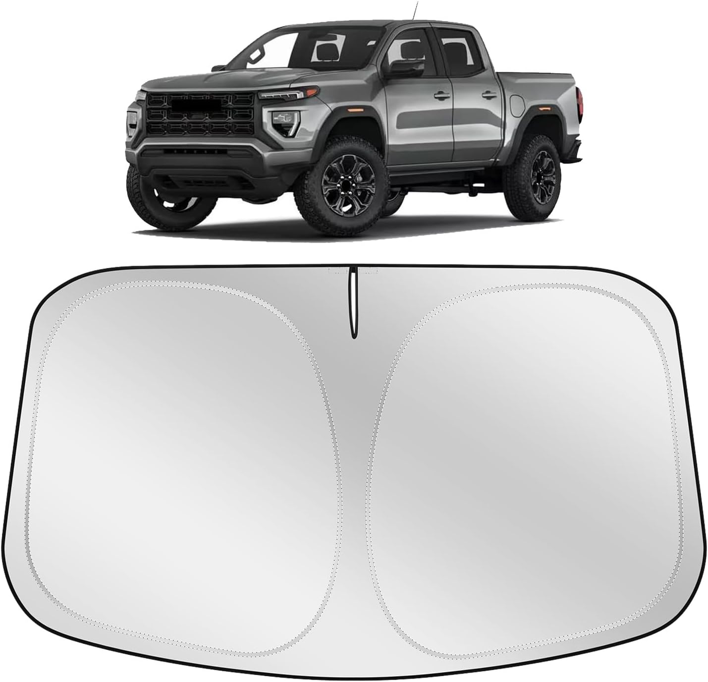 XHRING Windshield Sun Shade Sunshade Compatible with GMC Canyon AT4 AT4X Denali Elevation 2026 2025-2023 Accessories Car Front Window Sun Shield Cover