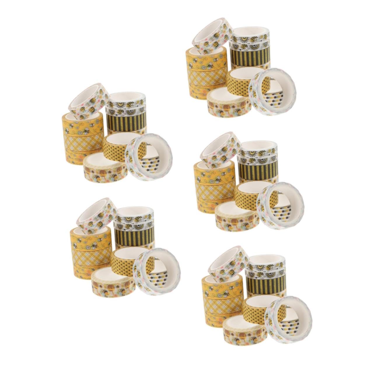 NUOBESTY 60rollen Washi Tape Mit Bienenmuster Dekoratives Klebeband Für Scrapbooking -handwerk Und Planer Vielseitige Haftende Tape Kreative Projekte