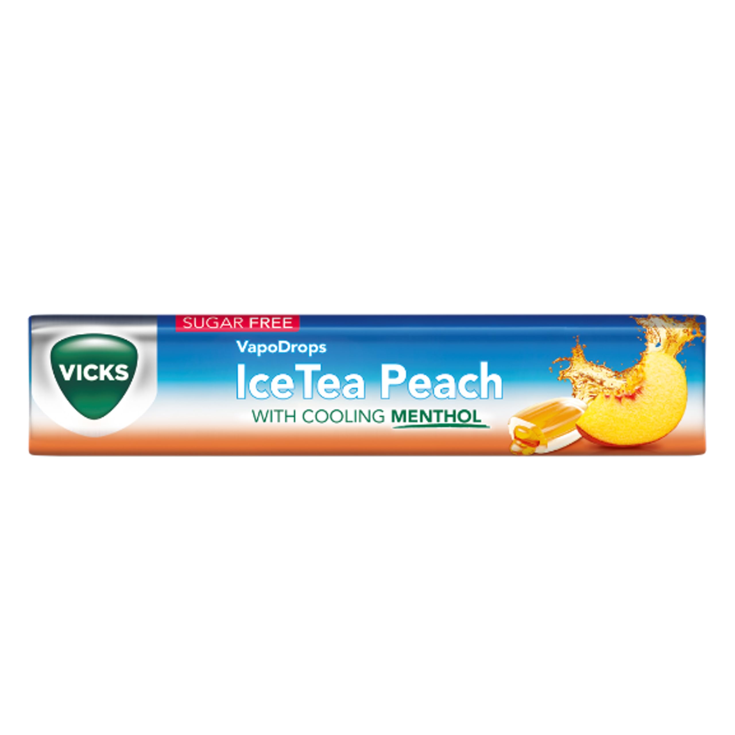 VICKS VapoDrops TripleAction, Sugar Free Lozenges with Menthol, Zinc and Vitamin C, Stick 42g