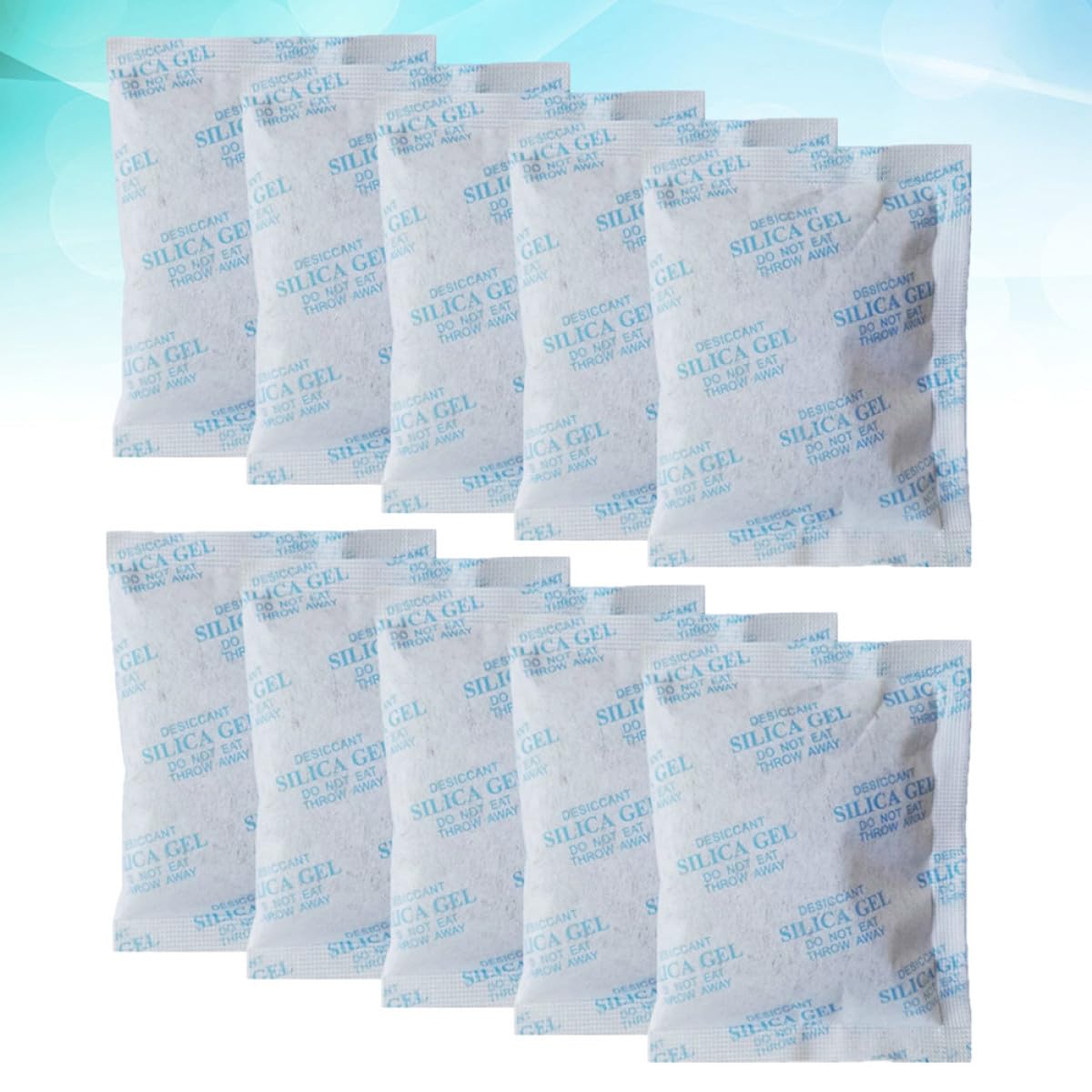Wiederaufladbare Trockenbeutel 50 Stück 50g aus Vliesstoff | Mineralbasis, Blau, für Schublade und Kleiderschrank, zur Feuchtigkeits und Rostminderung