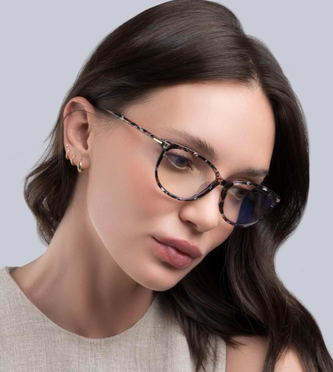 GUNNAR Womens Computer Glasses - Ingrid Pink Flower Clear Lens - Blue Light Blocking Anti Glare