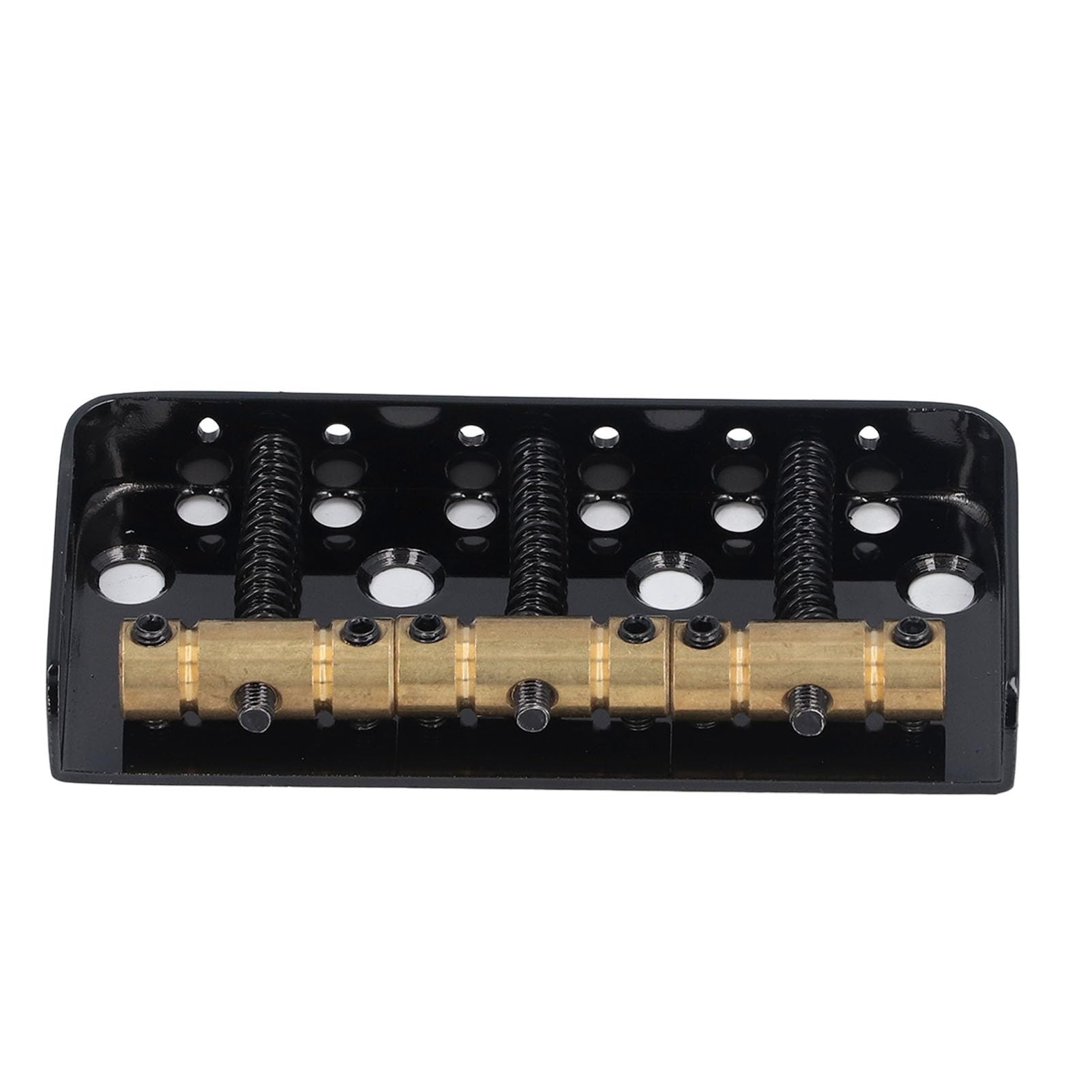 Electric Guitar Bridge, Short Electric Guitar Bridge, Long Service Life, Professional Brass Saddle 3, Perfect for Replacement (Black)