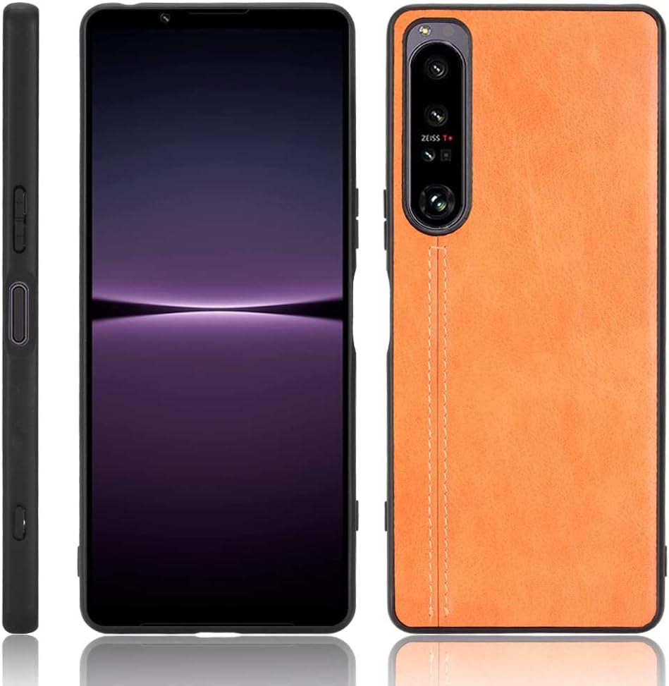 Case Compatible with Sony Xperia 1 IV,Compatible with Sony Xperia 1 IV 5G XQCT62-B [PU Leather texture][PU+PC+TPU] 3 in 1 Camera Protection Cover Brown