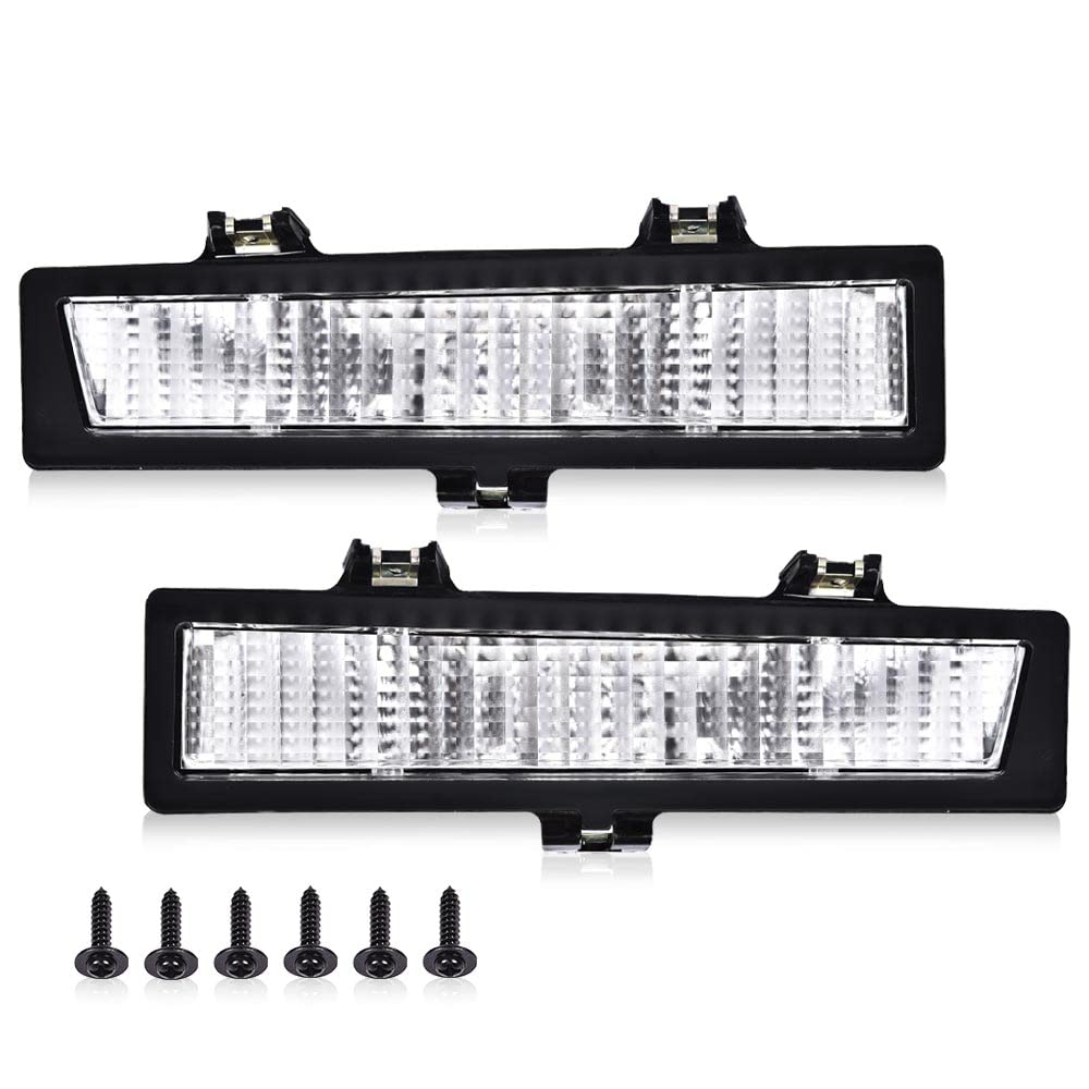 CHEDA New Front Parking Lights Lamps Left&Right Side 1 Pair Compatible With 1983/1988 Monte Carlo SS 1981/1986 Monte Carlo(does not fit 86/88 LS) 261303TA0A, 261353TA0A (Clear Lens)