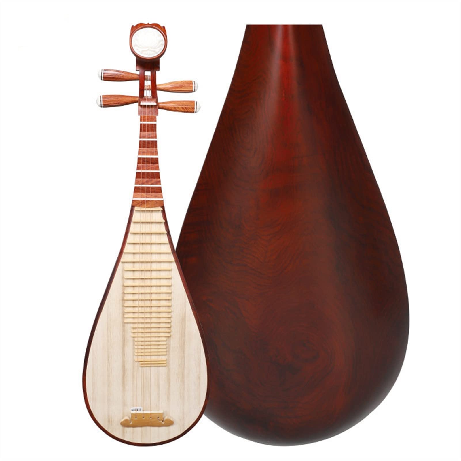 FLFL Liuto per Strumenti Cinesi Pipa Strumento Musicale Austenitic Rosewood Materiale Albero di Legno Albero di Legno Fase Fiori Fioritura Ricco Ricco Copricapo Acido Ramo di Legno Pipa