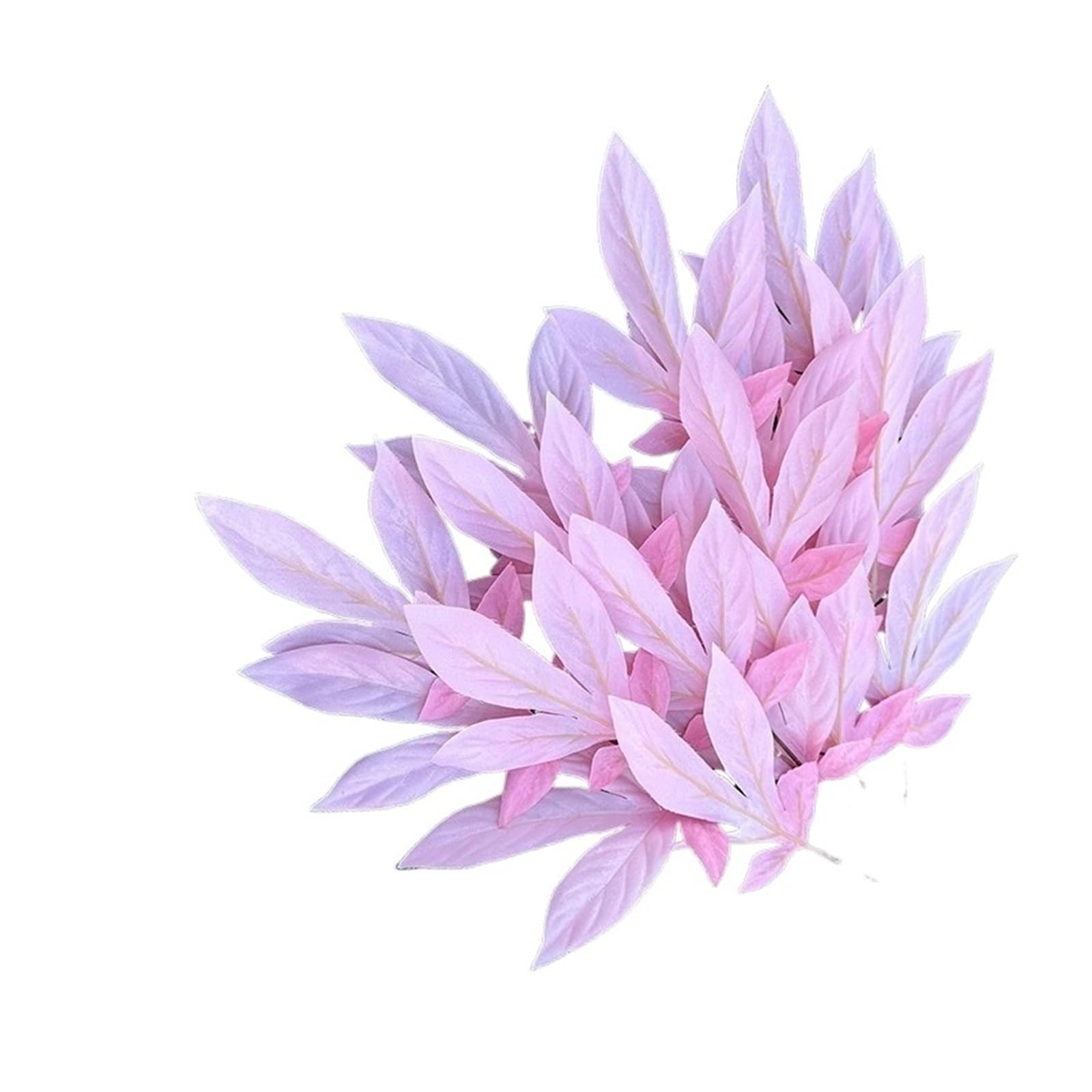 1PC Artificial Plants Silk Leaves Pink Wedding Decoration Bouquet Fake Plant Leaf Home Decor(Pink)