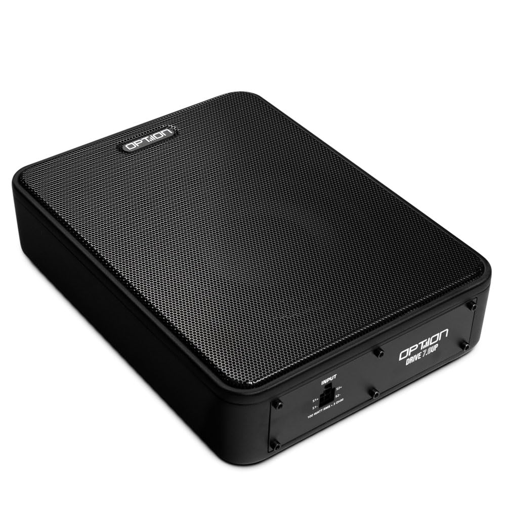 Option DRIVE7.6UP Subwoofer pasivo, subwoofer compacto ultraplano, 100 W RMS, 4 ohmios