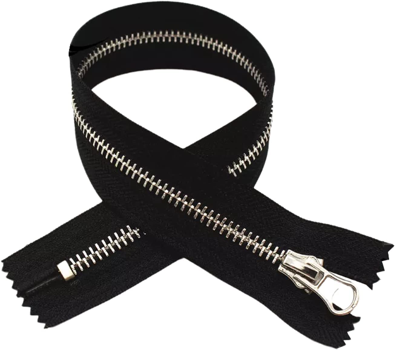 Double-Headed Zipper, Sewing zips,Invisible Zipper,Metal Zipper, 5 pcs 15/25/35/45cm 5# Multi-Color Closed-end Metal Zippers for Jackets, Pants, Bag DIY Sewing Accessories, Gray, 35cm (Color : Blauw,