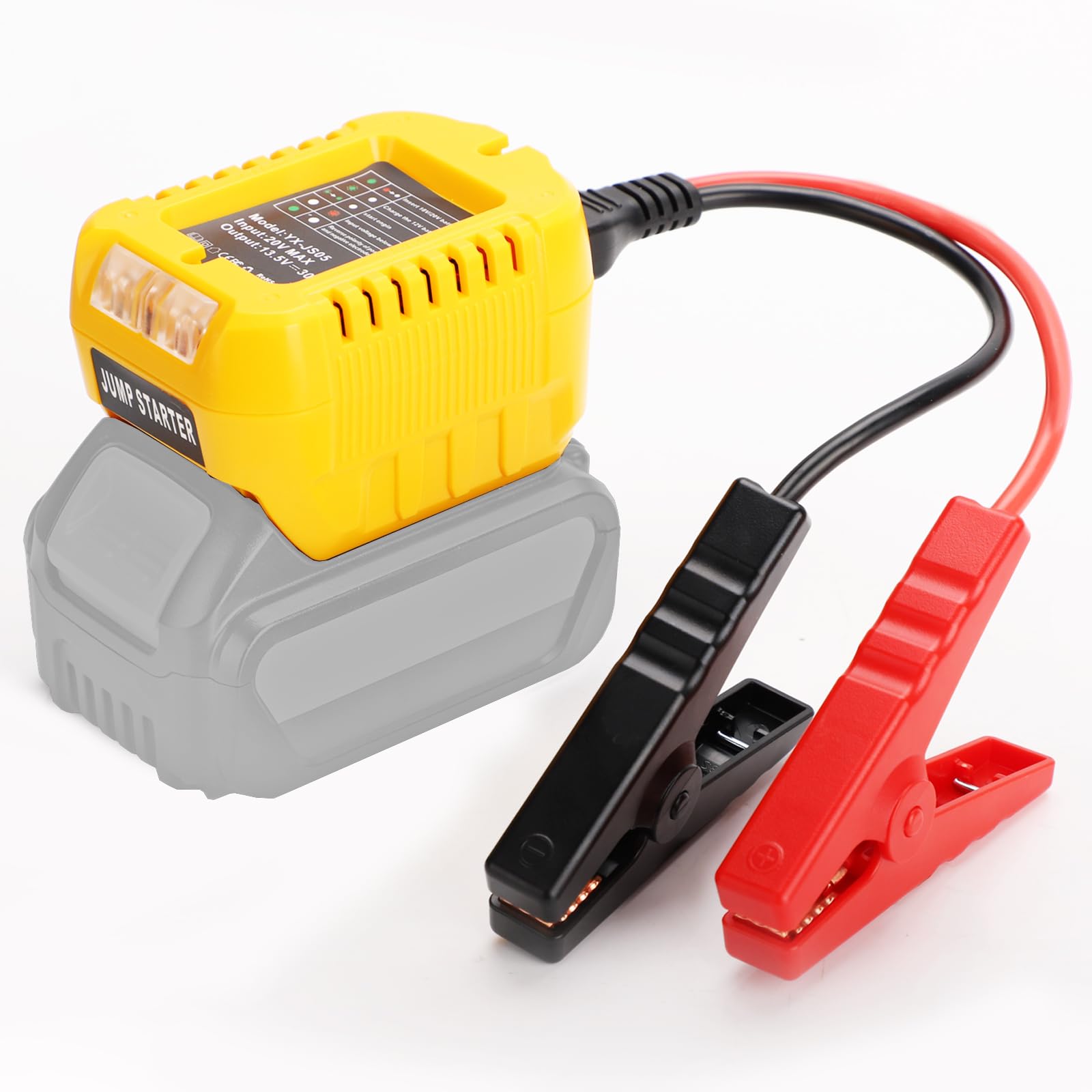 Jump Starter Compatible with Dewalt 20V Tools - Heavy Duty 11AWG Jump Starter Cable 1 2FT Car Battery