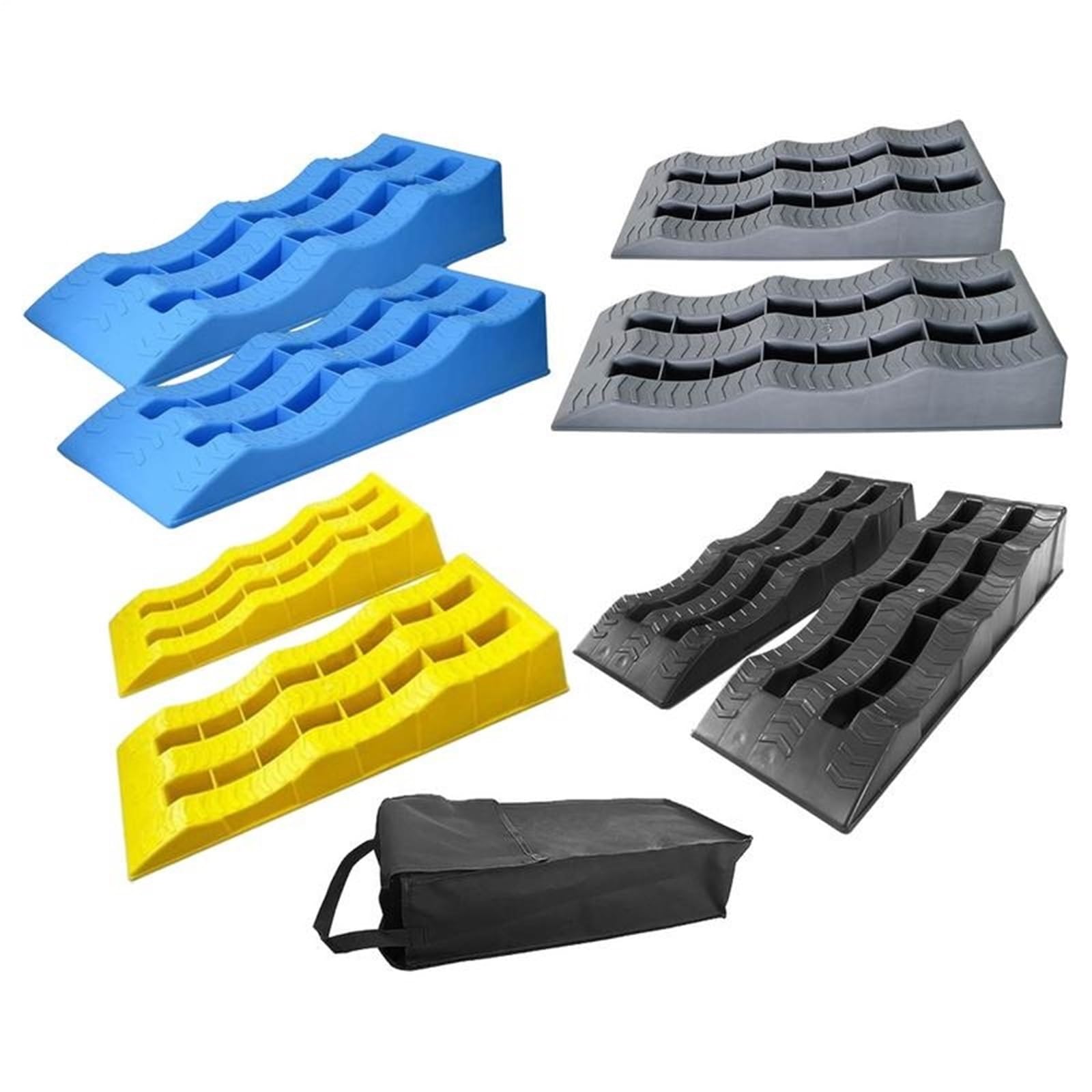 Calza Rueda para Autocaravana Cuñas niveladoras for Ruedas de RV, Bloques nivelación for Caravana 3 Pasos, cuñas y niveladores for Remolque, Viajes Ligeros, 2 uds(Grey)